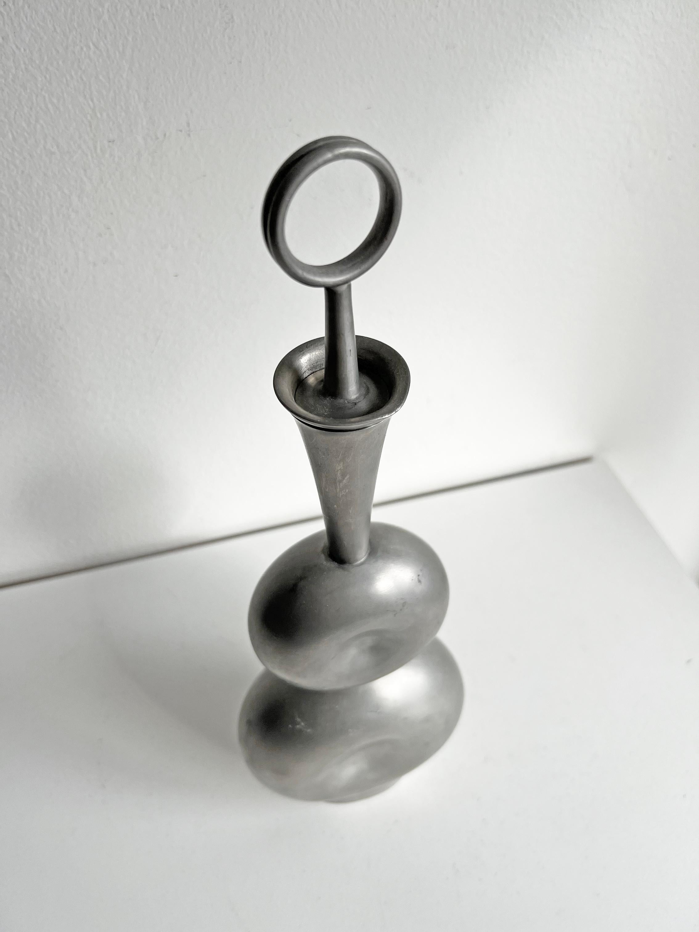 Sculptural Pewter Decanter by Gunnar Havstad, Norway, 1950s 2