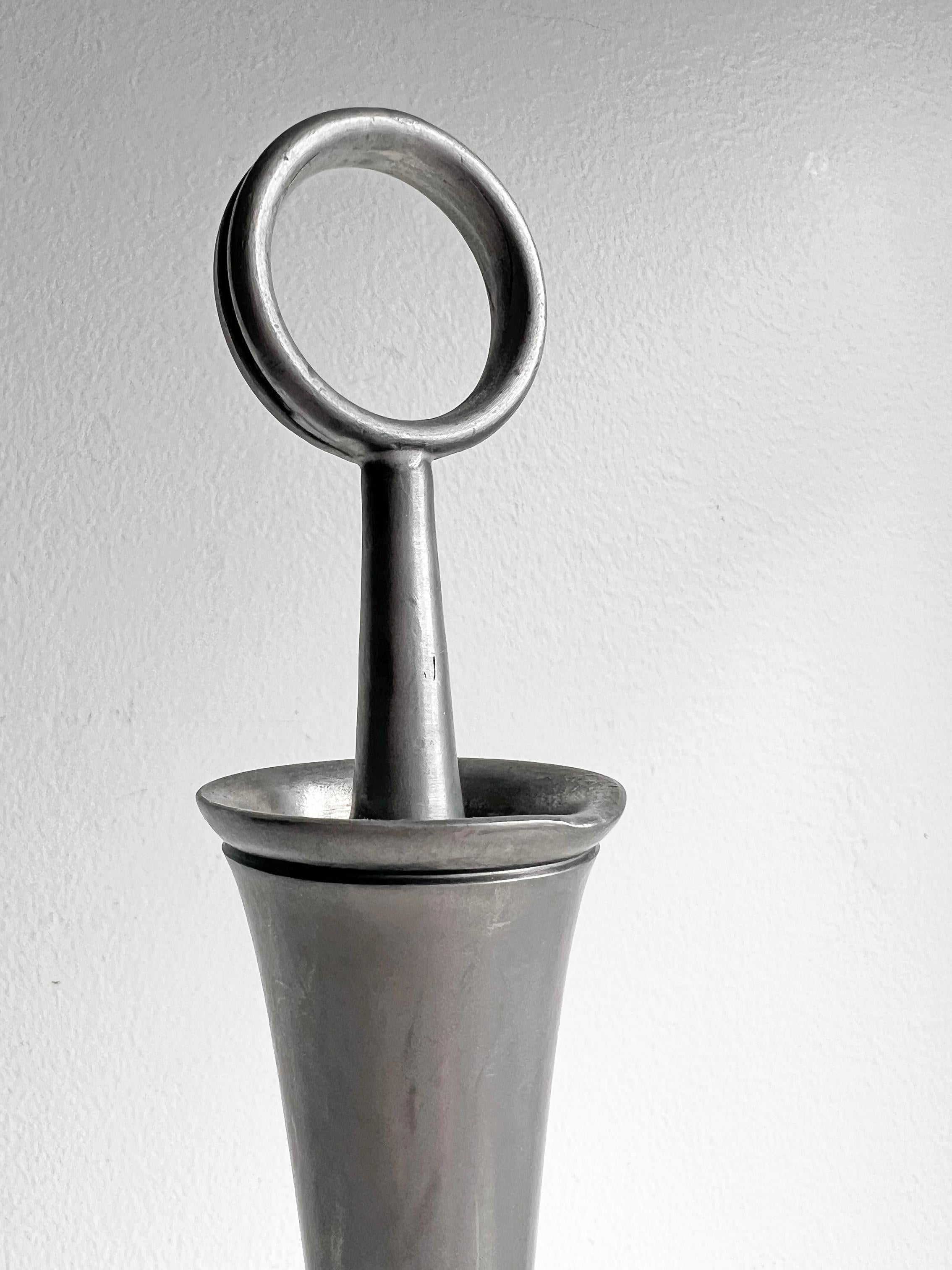Sculptural Pewter Decanter by Gunnar Havstad, Norway, 1950s 3