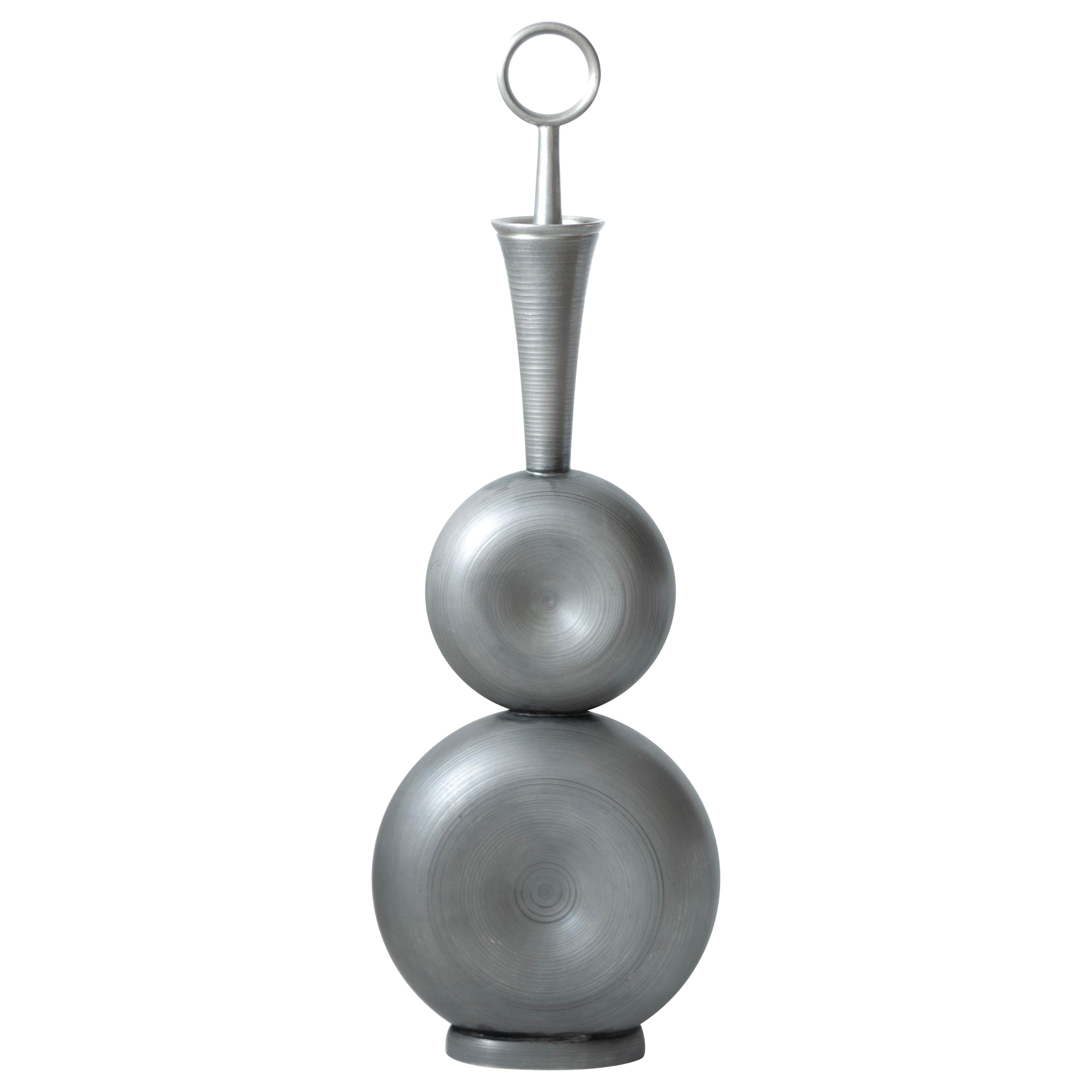 Sculptural Pewter Decanter by Gunnar Havstad, Norway, 1950s For Sale