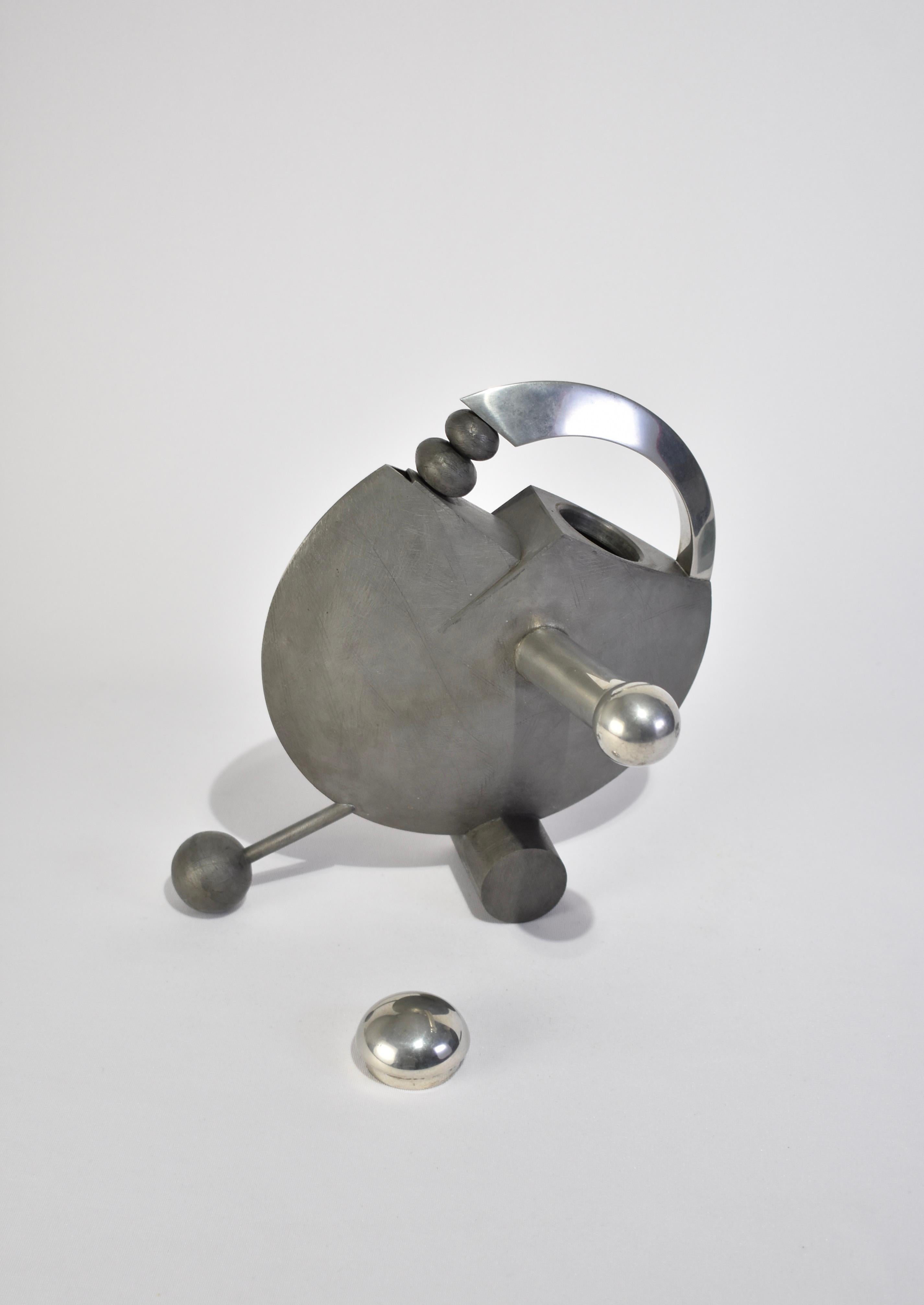 Sculptural Pewter Teapot For Sale 1