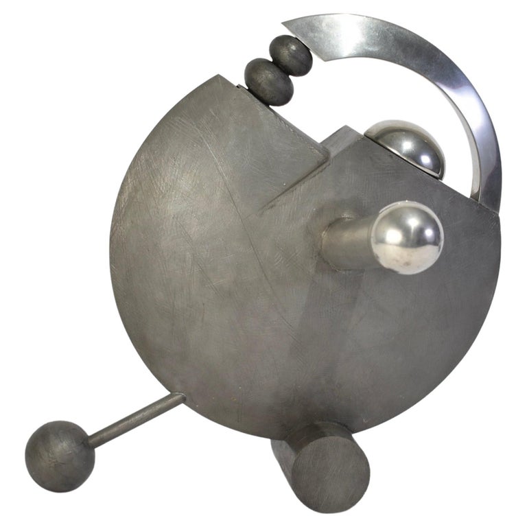 Sculptural Pewter Teapot For Sale at 1stDibs