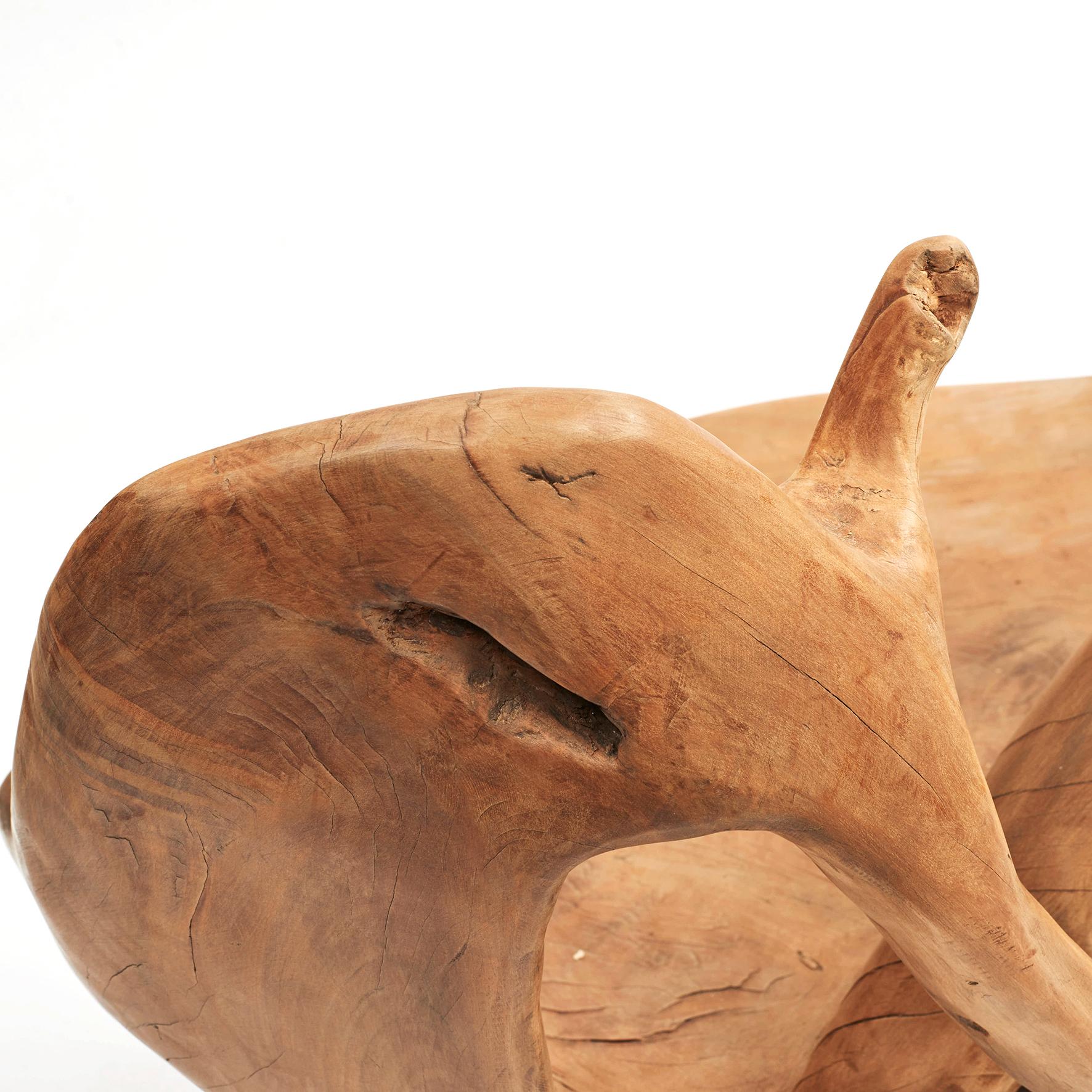 Sculptural Philippine Molave Root Bench 2