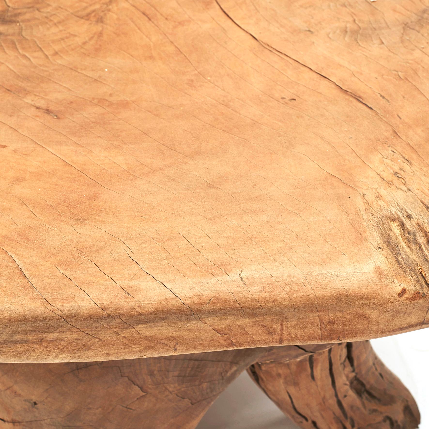 Wood Sculptural Philippine Molave Root Bench