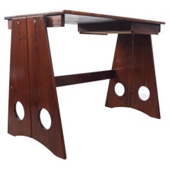 Sculptural pine desk by Gilbert Marklund for Furusnickarn AB