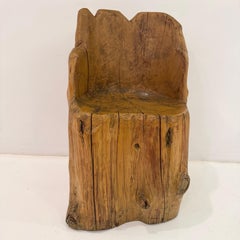 Sculptural Pine Stump Chair, 1970s USA