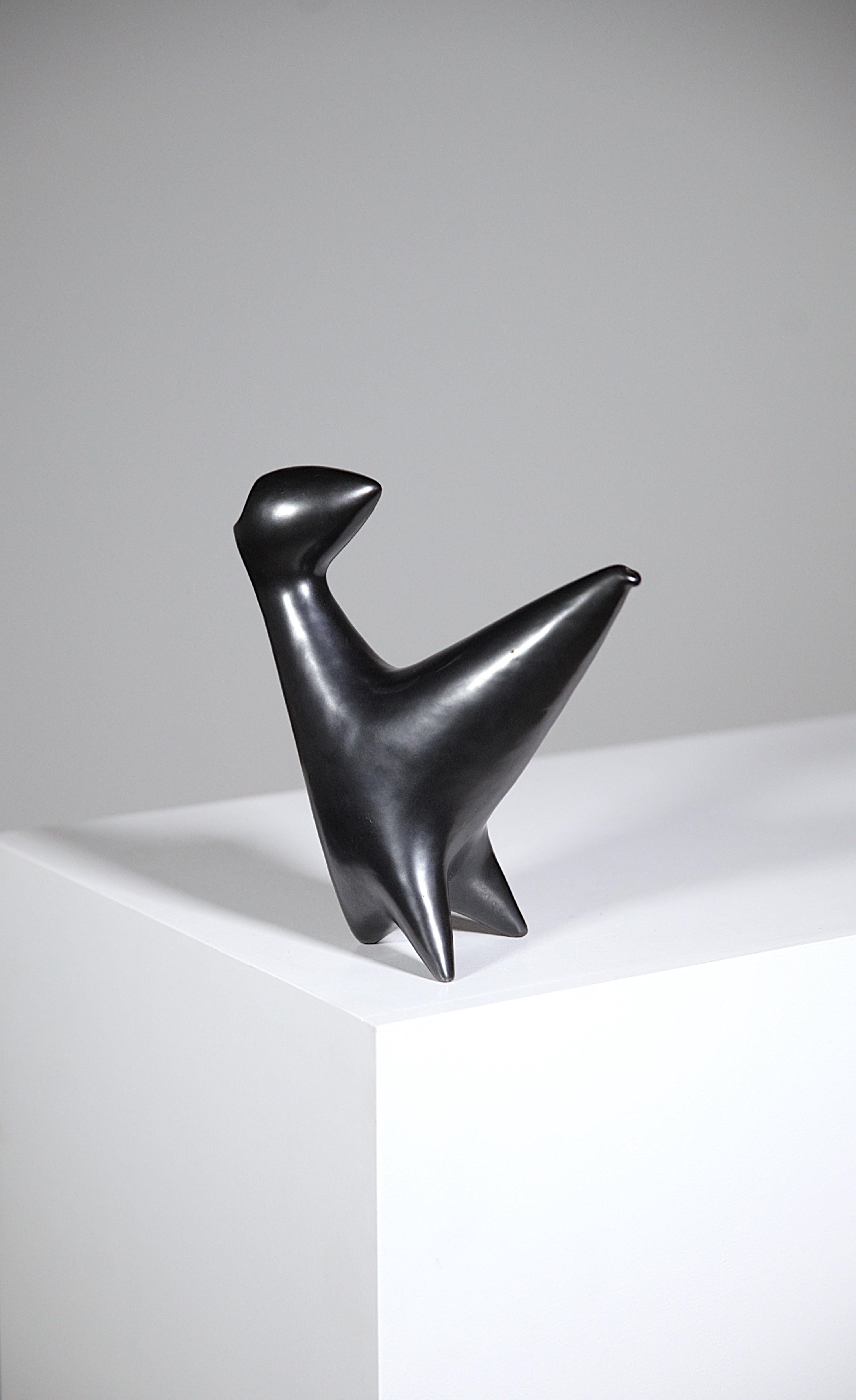 French Sculptural Pitcher by André Aleth Masson France 1950s For Sale