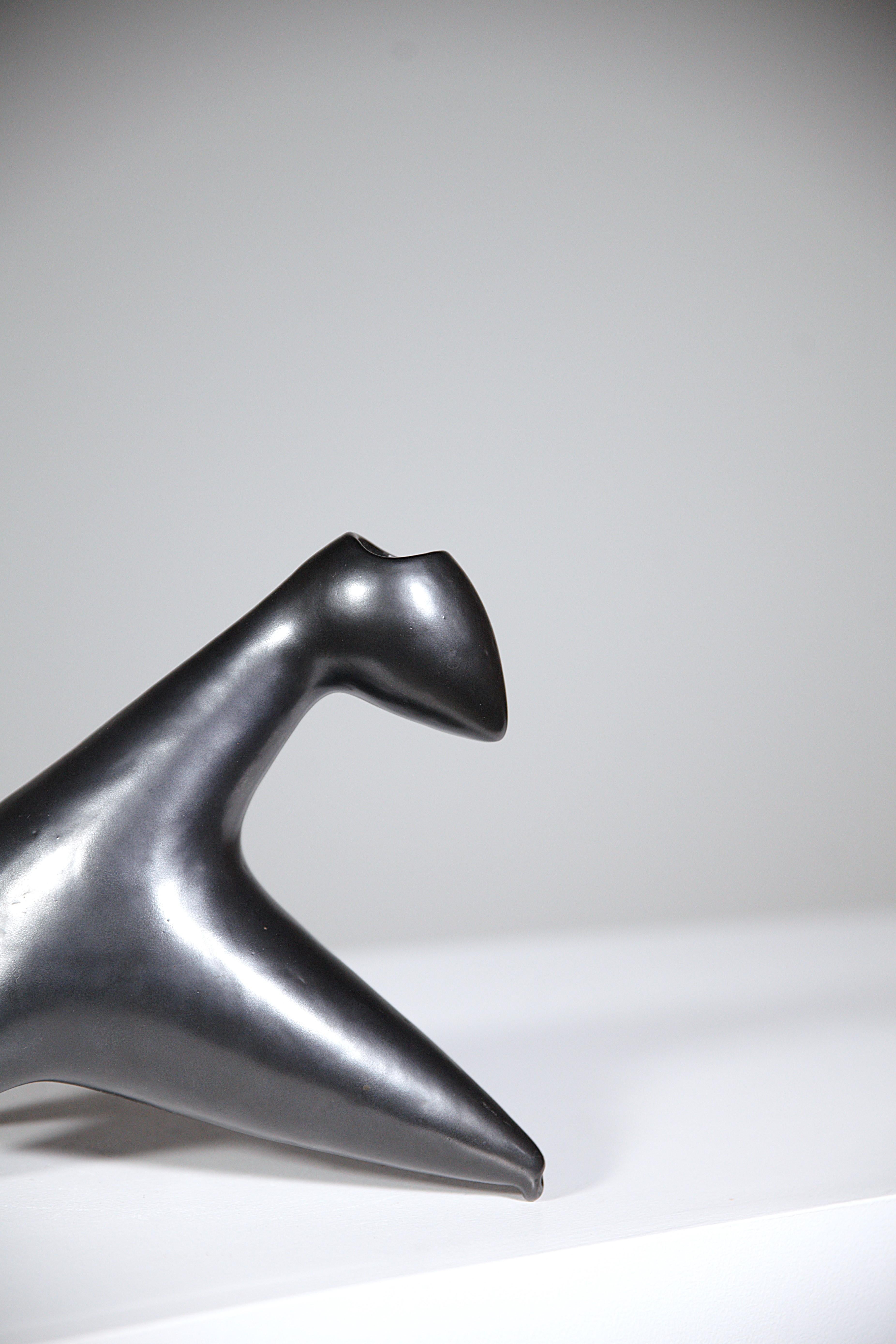 Mid-20th Century Sculptural Pitcher by André Aleth Masson France 1950s For Sale