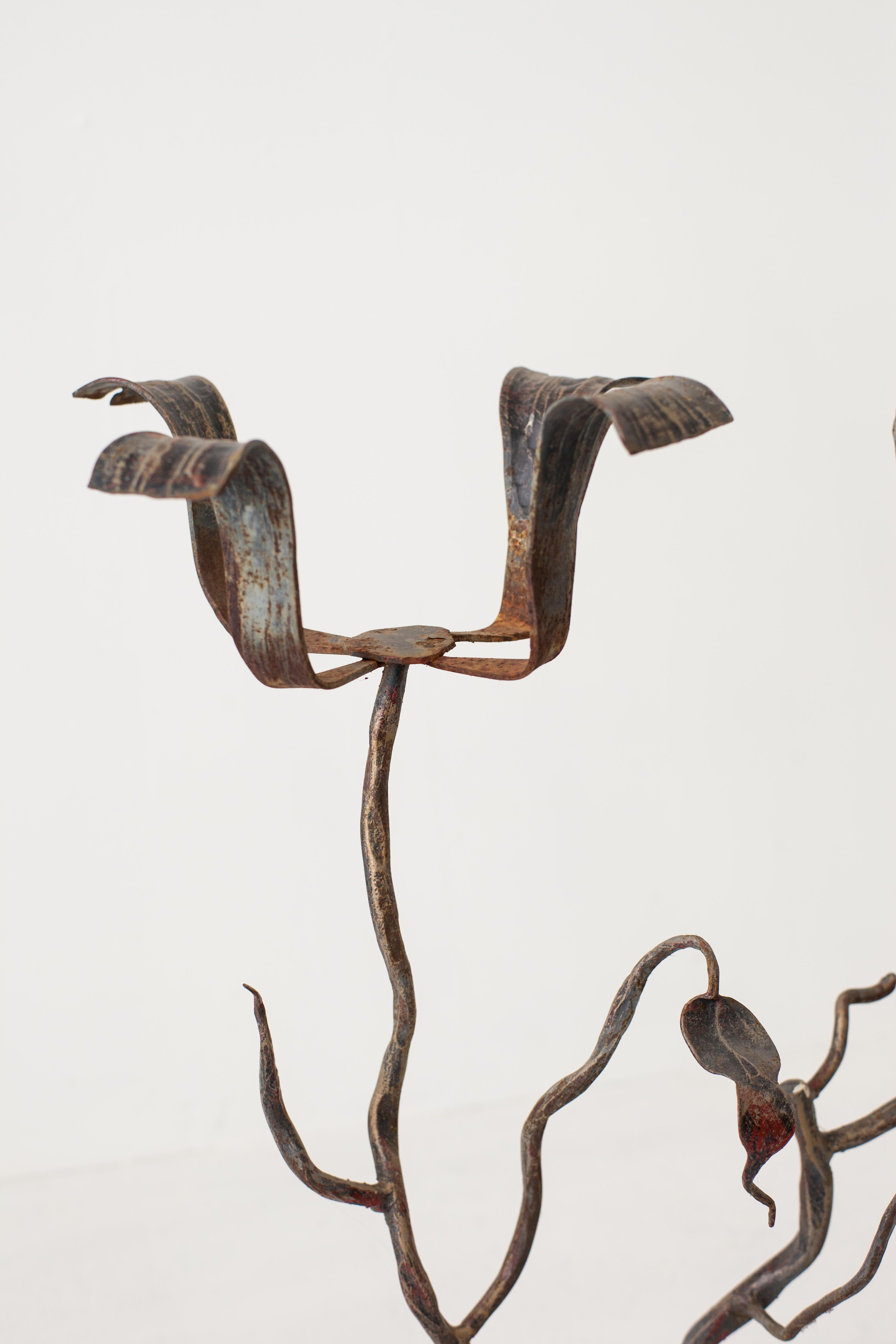 Patinated Sculptural Plant Stand by Salvino Marsura, 1960s For Sale