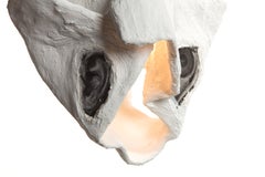 White Plaster Sculptural Pendant Chandelier, 21st Century by Mattia Biagi