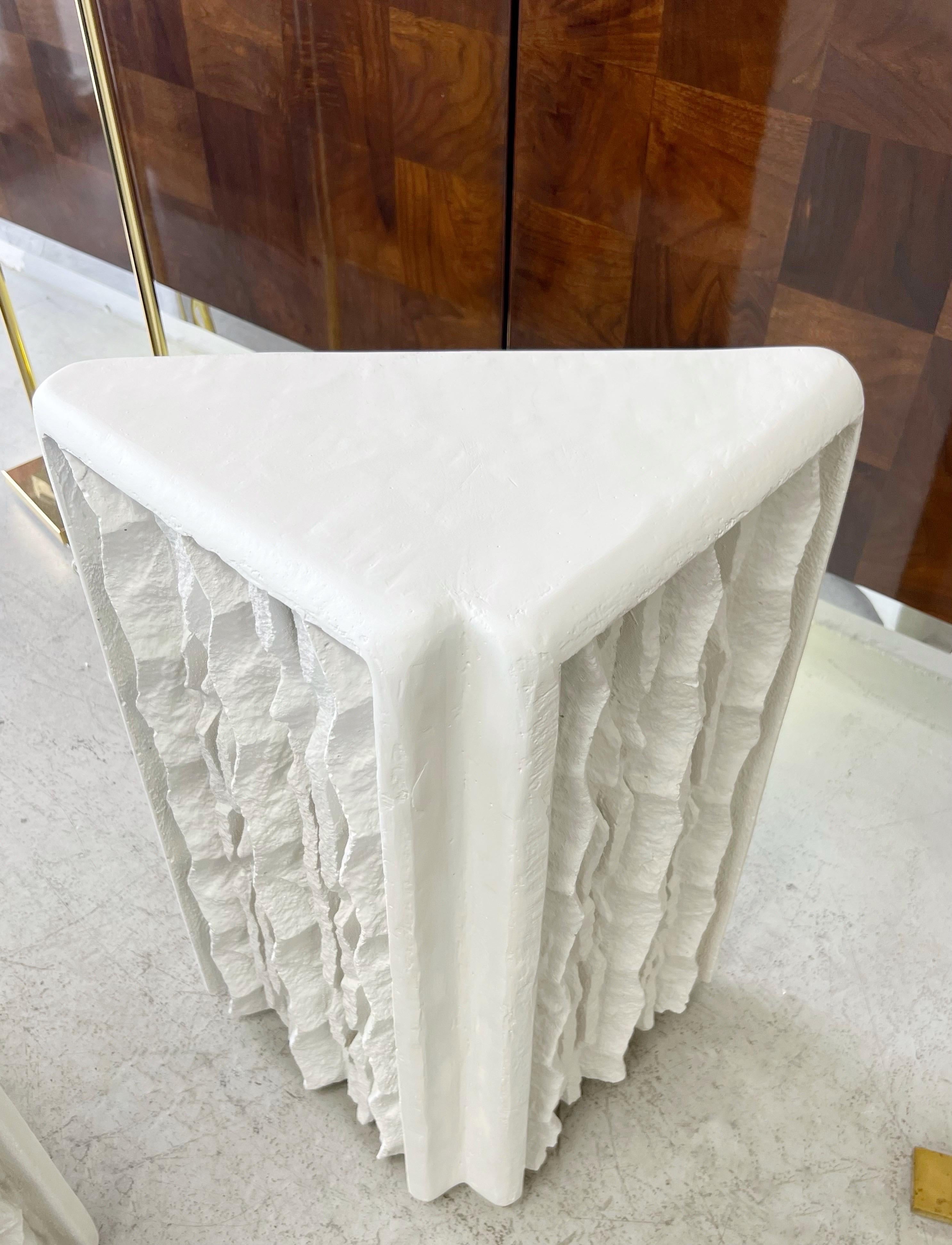 Sculptural Plaster Console Table Bases 1970s 1