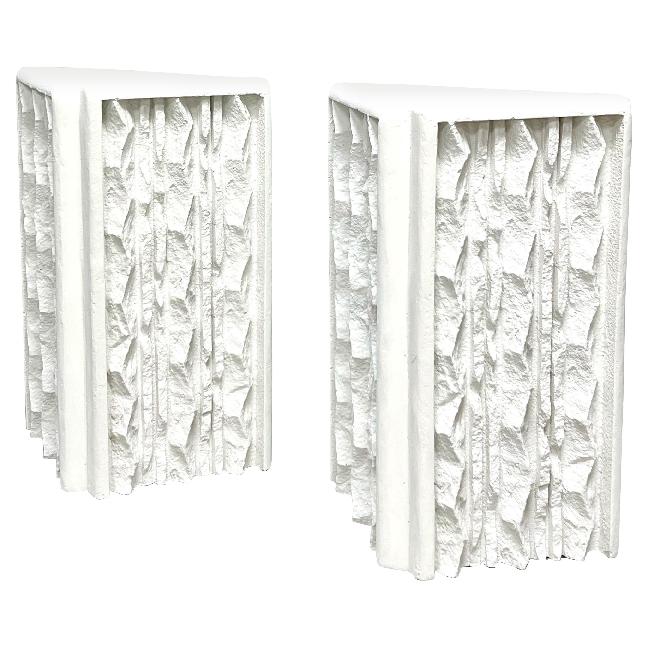 Sculptural Plaster Console Table Bases 1970s