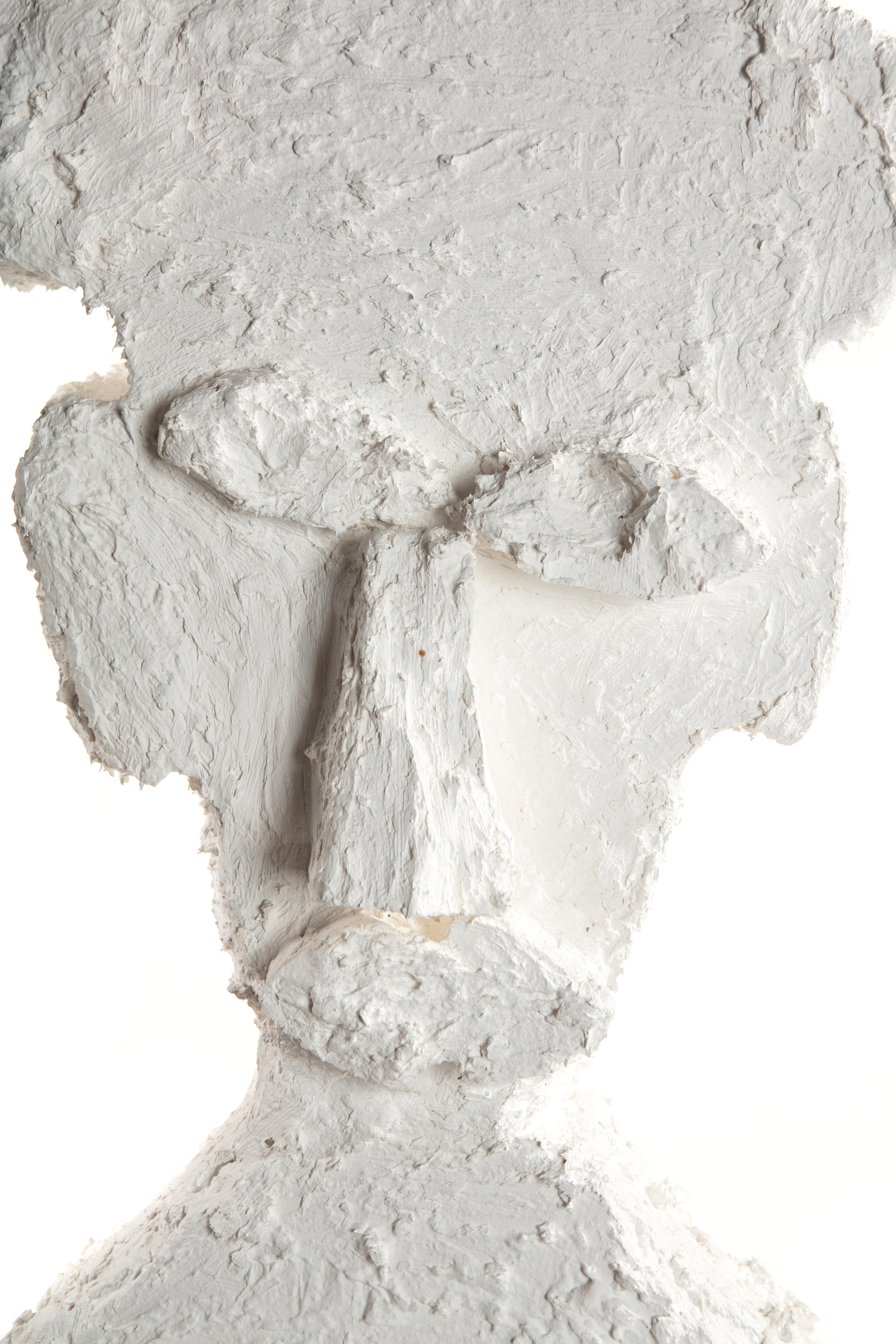 White Plaster Sculptural Figure, 21st Century by Mattia Biagi For Sale 3