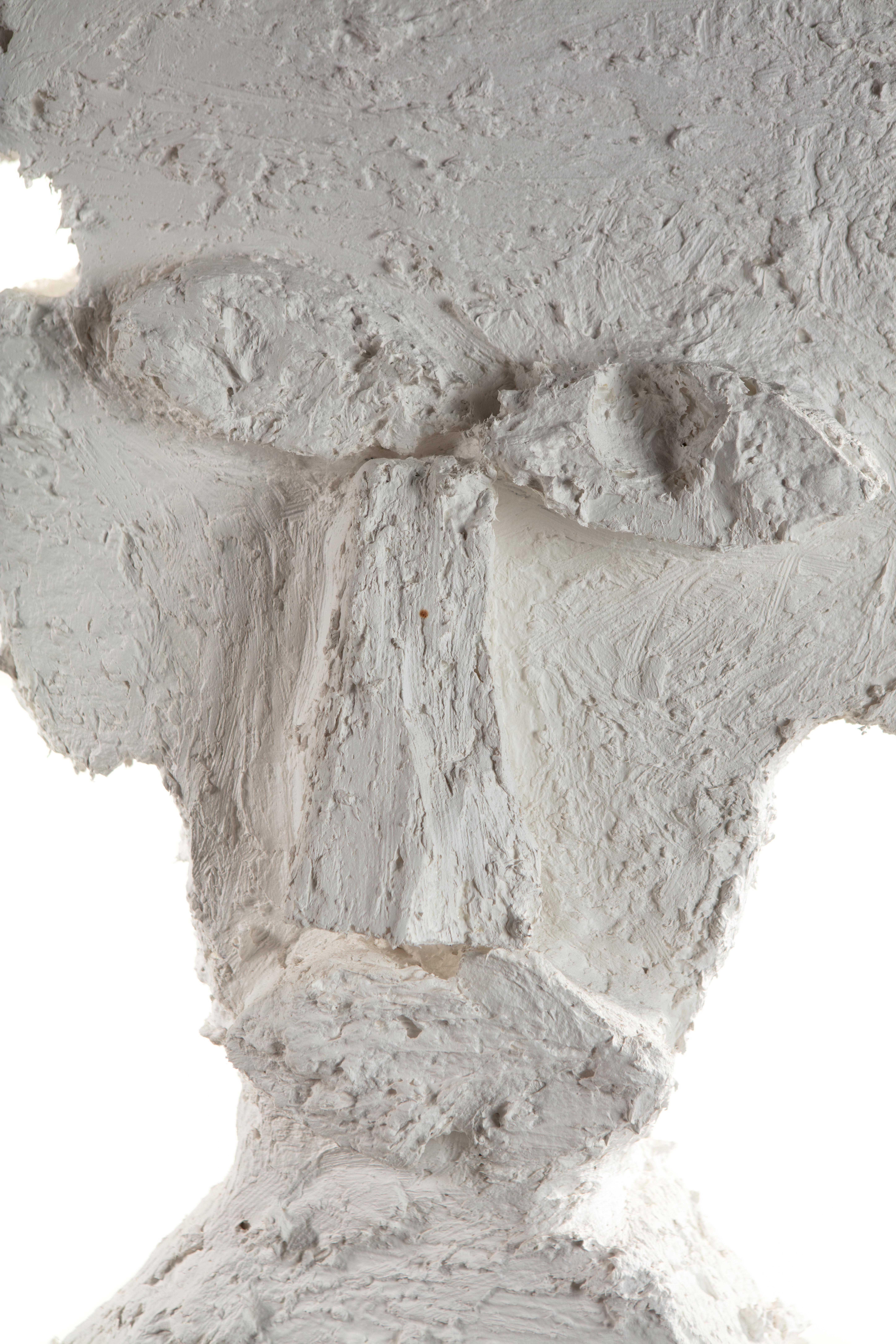 White Plaster Sculptural Figure, 21st Century by Mattia Biagi For Sale 4