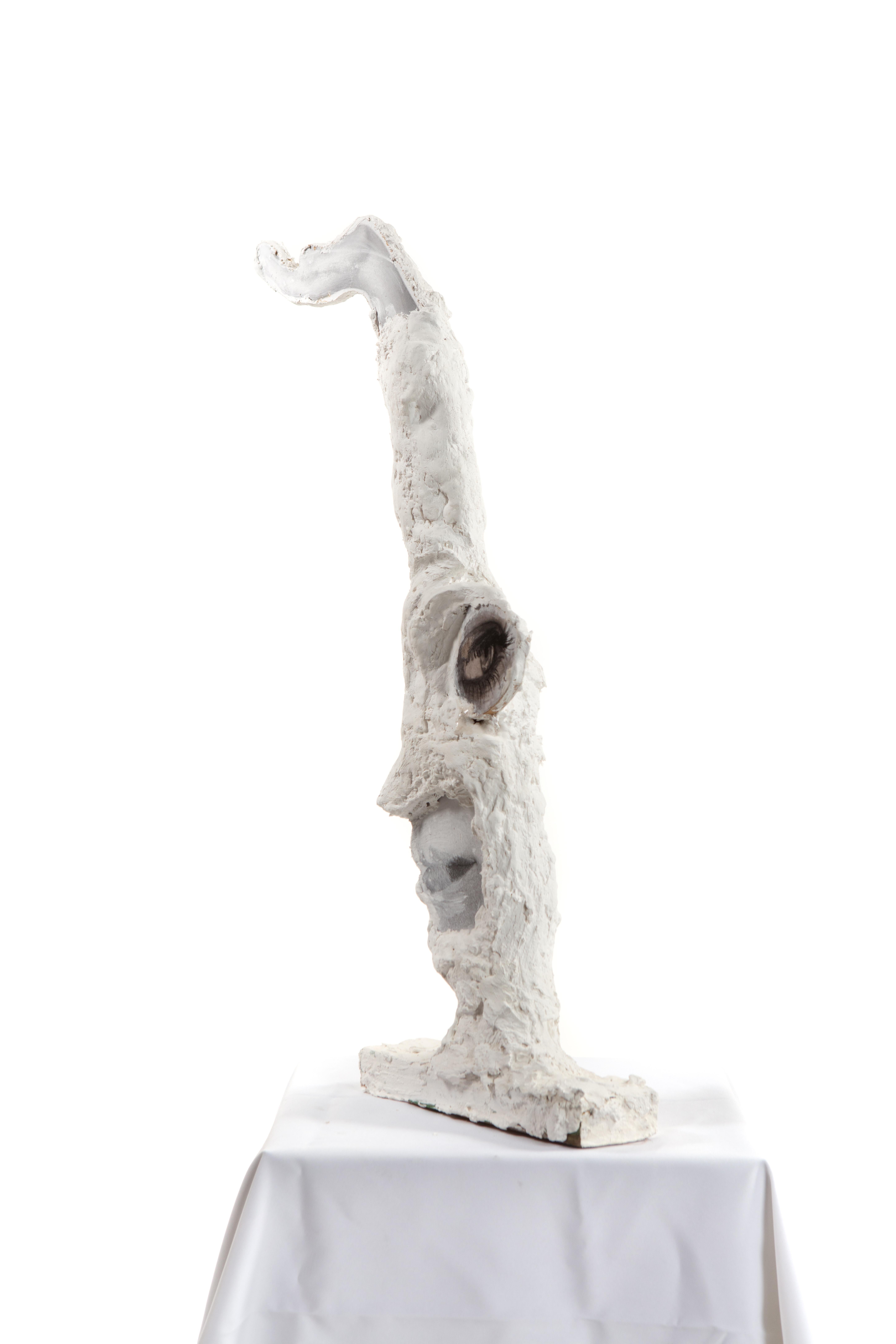 Weiße Skulpturfigur aus weißem Gips, 21. Jahrhundert, von Mattia Biagi (Metall) im Angebot