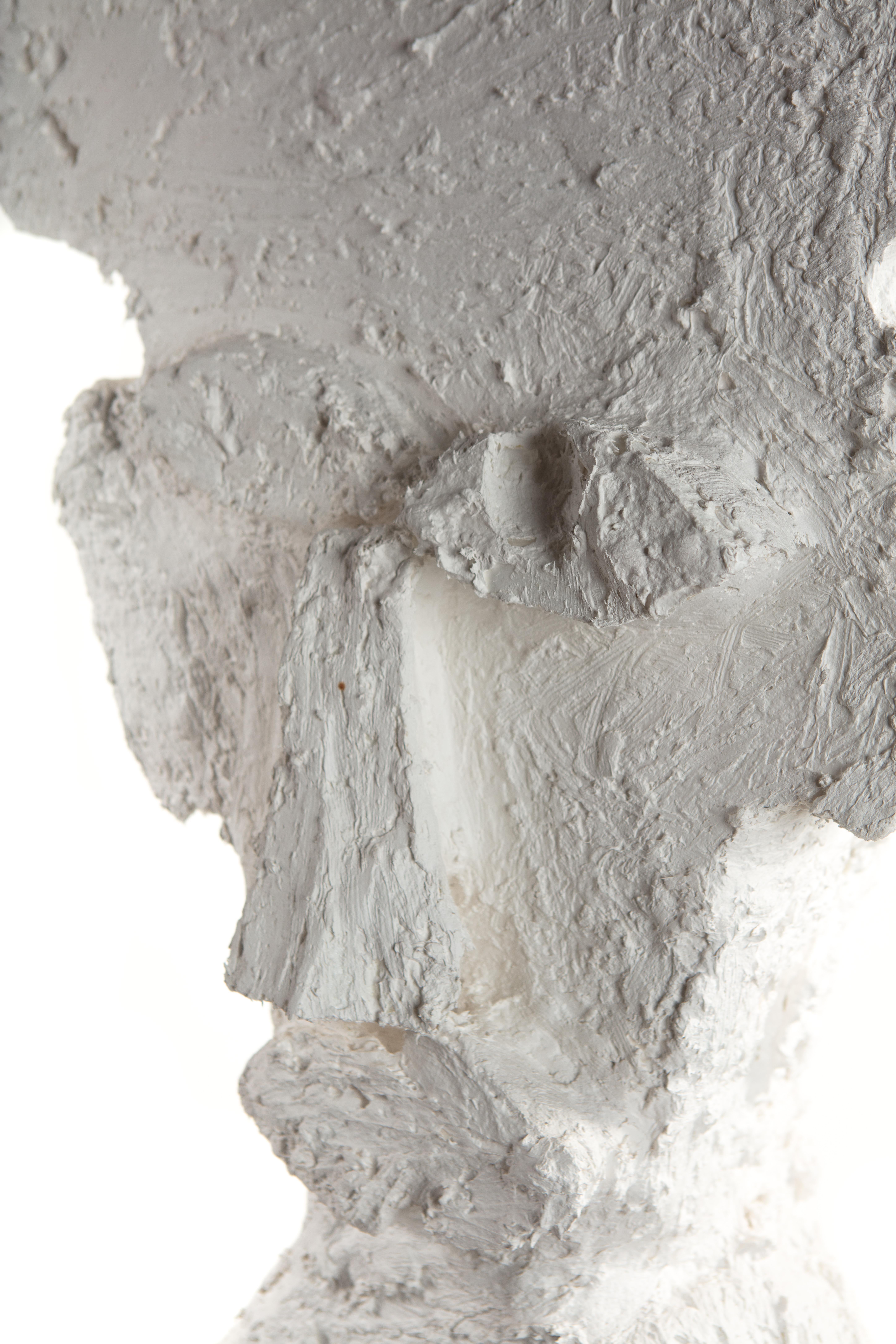 White Plaster Sculptural Figure, 21st Century by Mattia Biagi For Sale 2