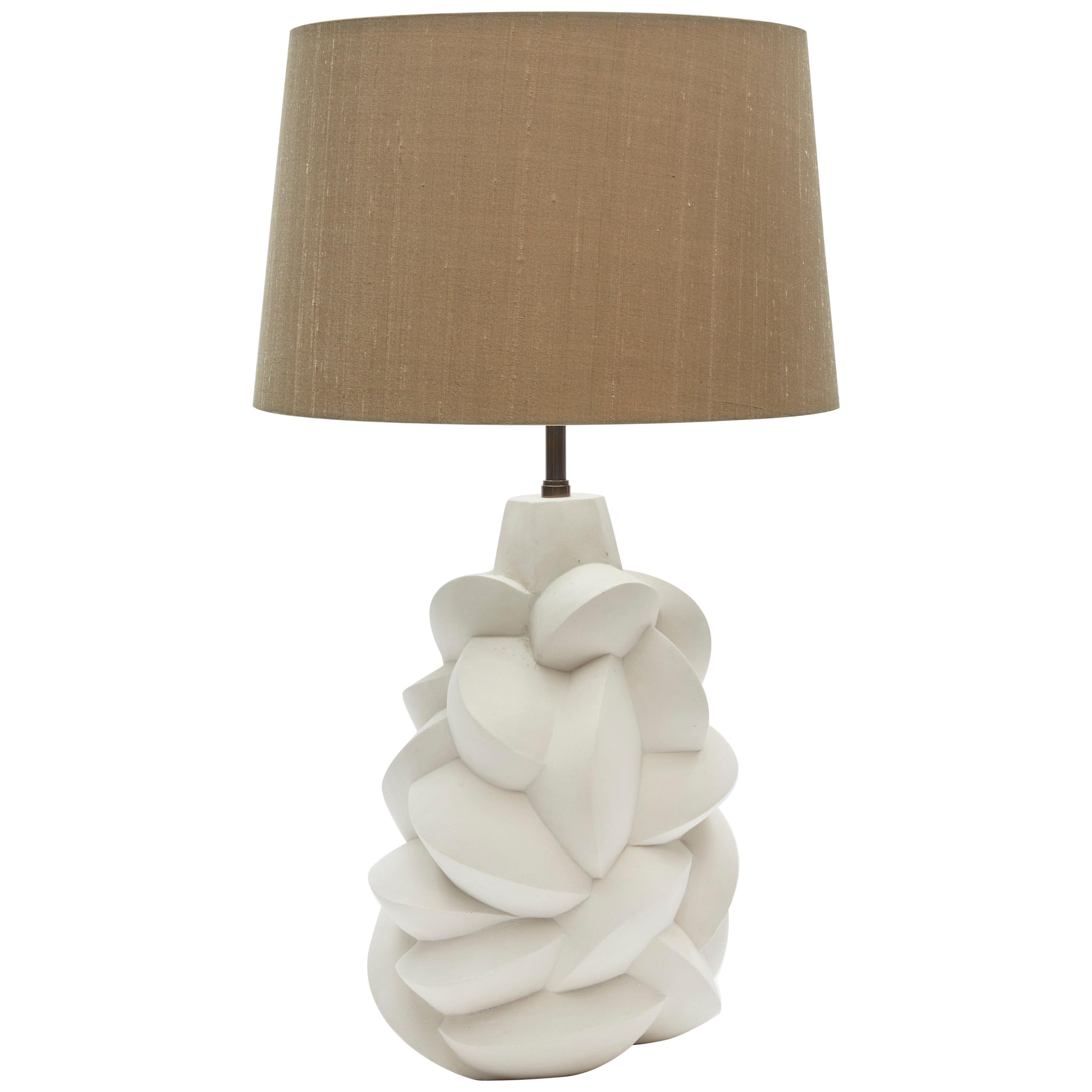 Sculptural Plaster Table Lamp Hand Made in UK Contemporary 21st Century For Sale