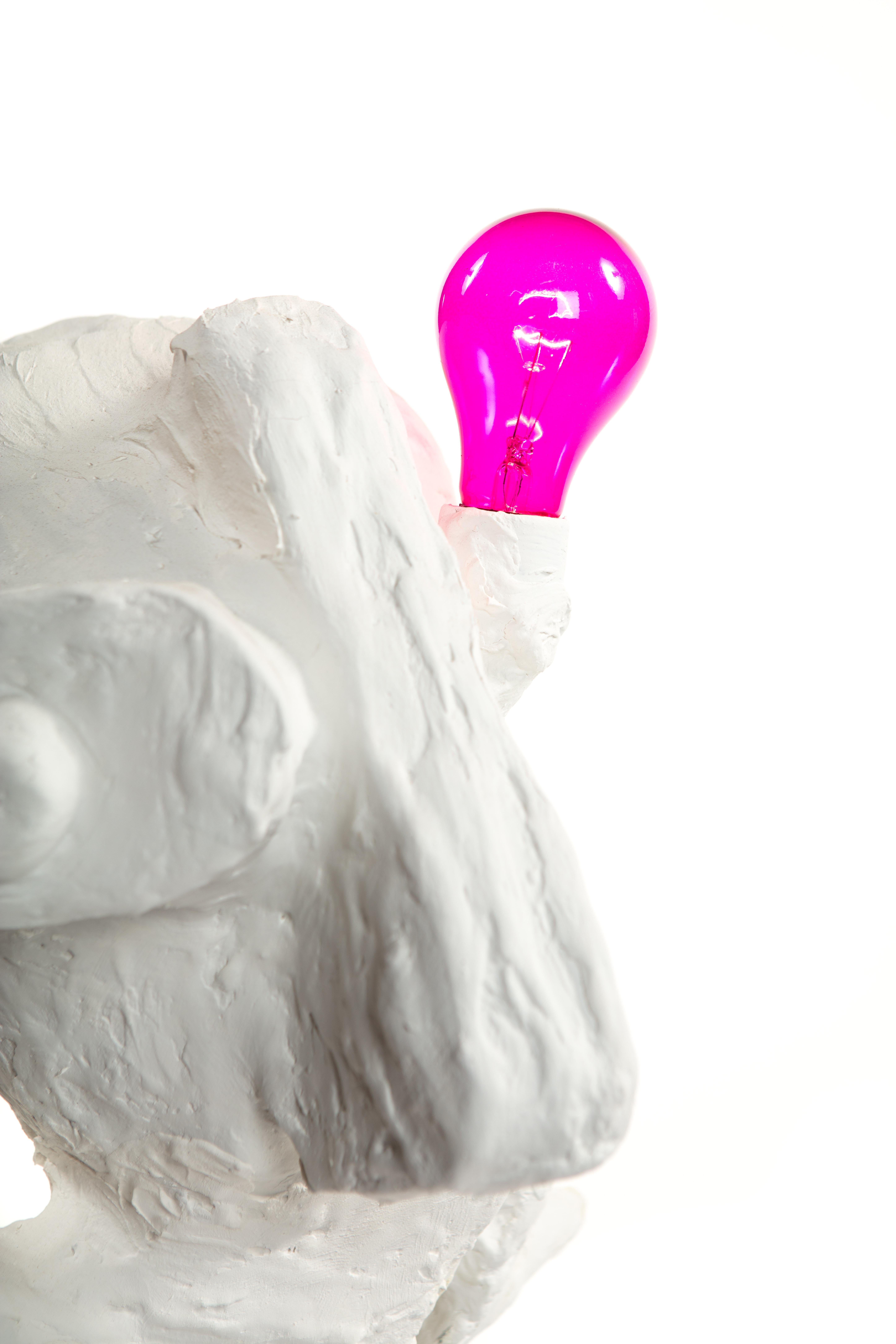Metal White Plaster Sculptural Table Lamp, 21st Century by Mattia Biagi