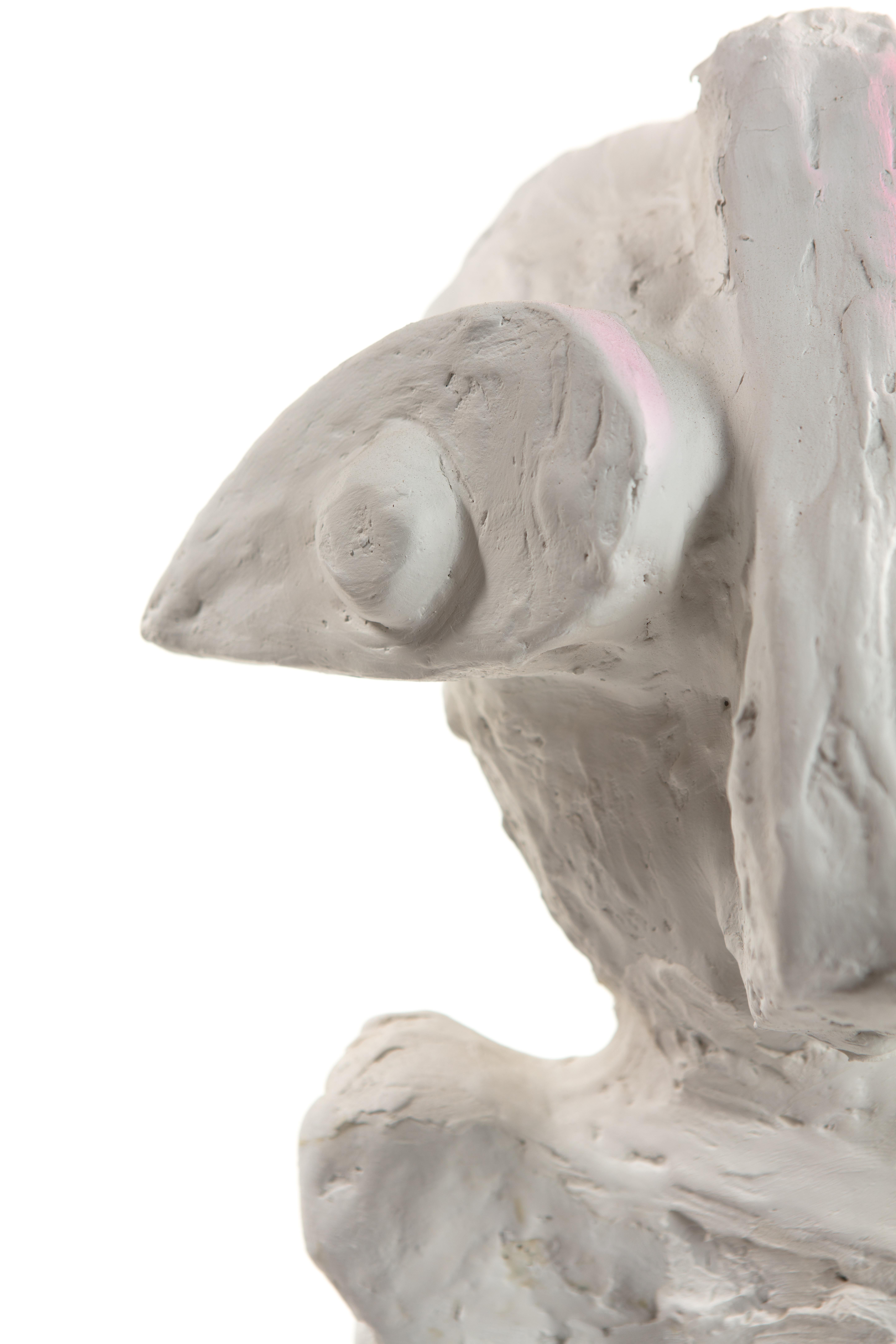 White Plaster Sculptural Table Lamp, 21st Century by Mattia Biagi 2