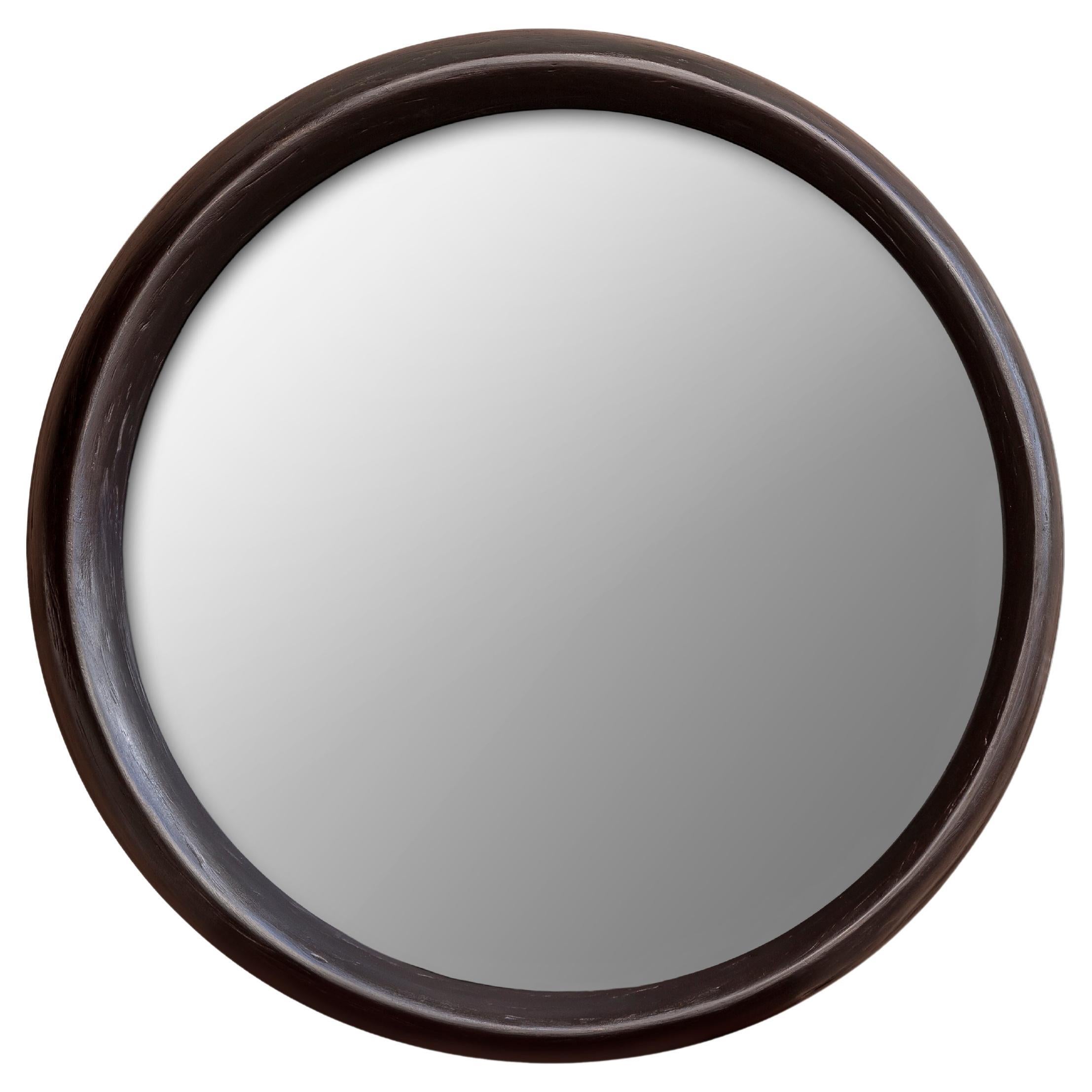 Sculptural  Plaster Wall Mirror “Até”  in Bronze Plaster Finish, Benediko For Sale