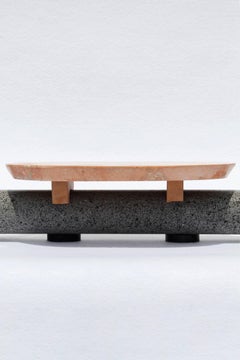 Sculptural Plate Volcanic Stone Pink Limestone (Large)