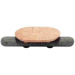 Sculptural Plate Volcanic Stone Pink Limestone (Large)