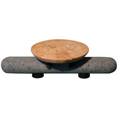 Sculptural Plate Volcanic Stone Pink Limestone (Small)