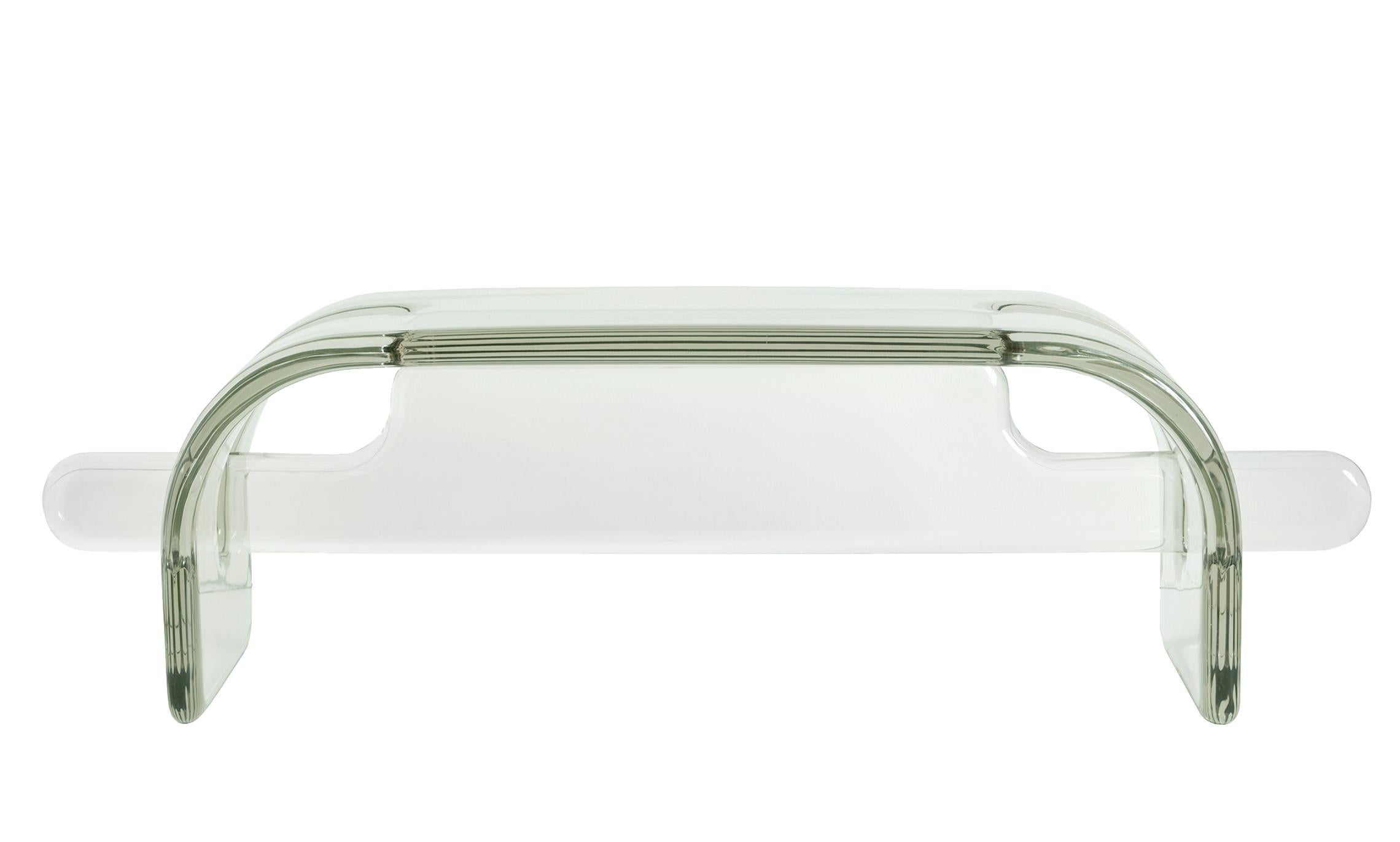 American Sculptural Plump Bench in Clear Resin by Ian Alistair Cochran For Sale