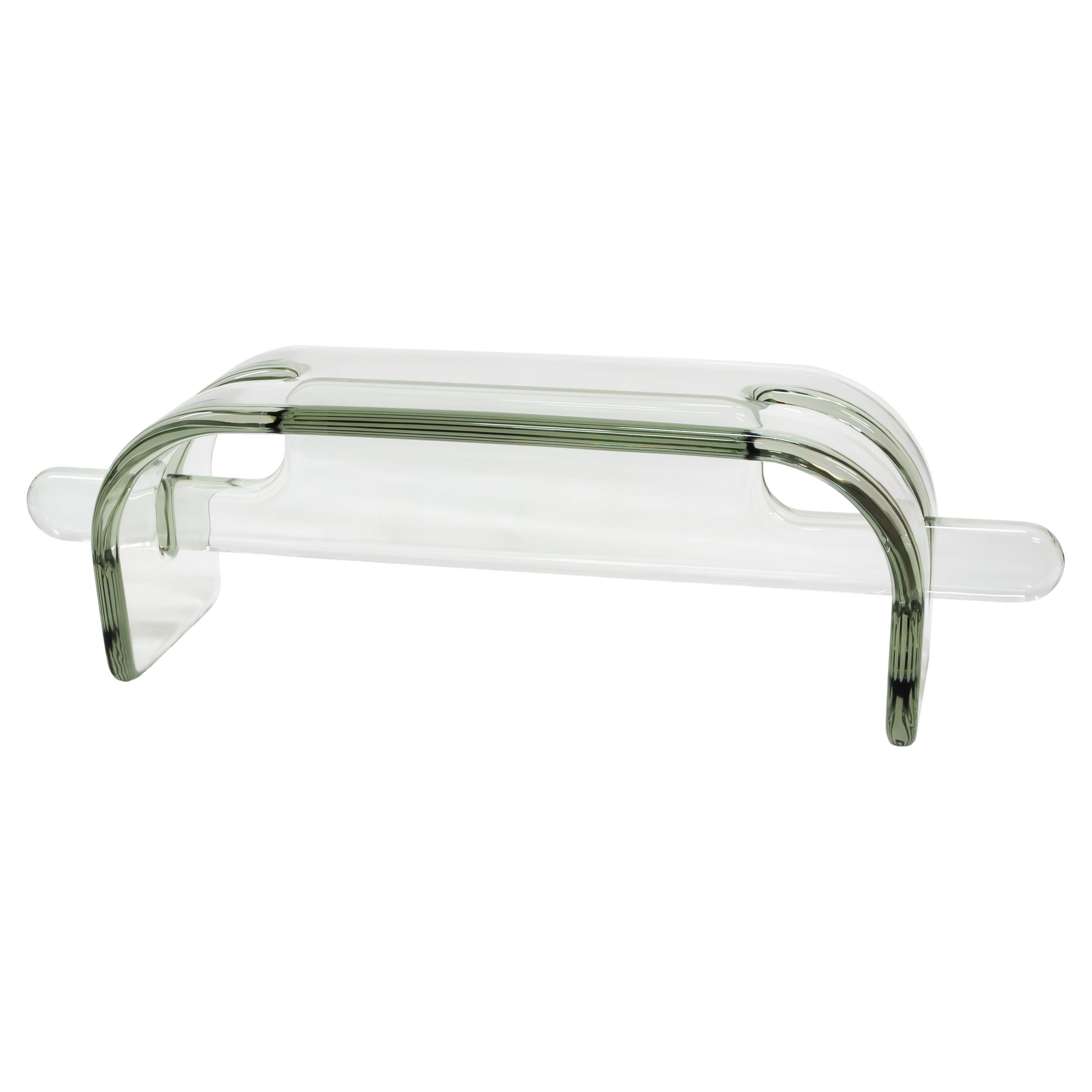 Sculptural Plump Bench in Clear Resin by Ian Alistair Cochran For Sale