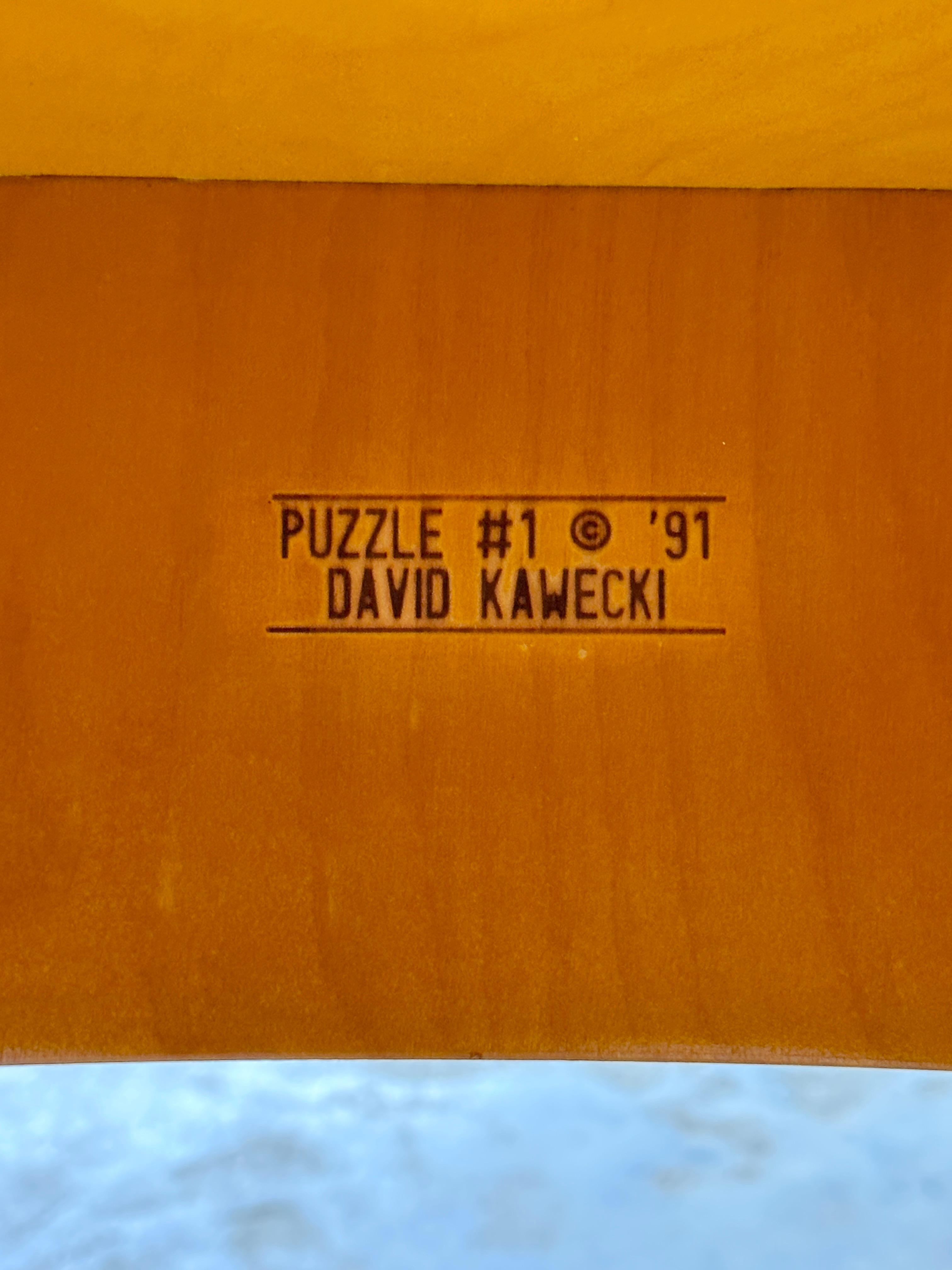 Sculptural plywood Puzzle Chair by David Kawecki In Fair Condition For Sale In Kleinburg, ON