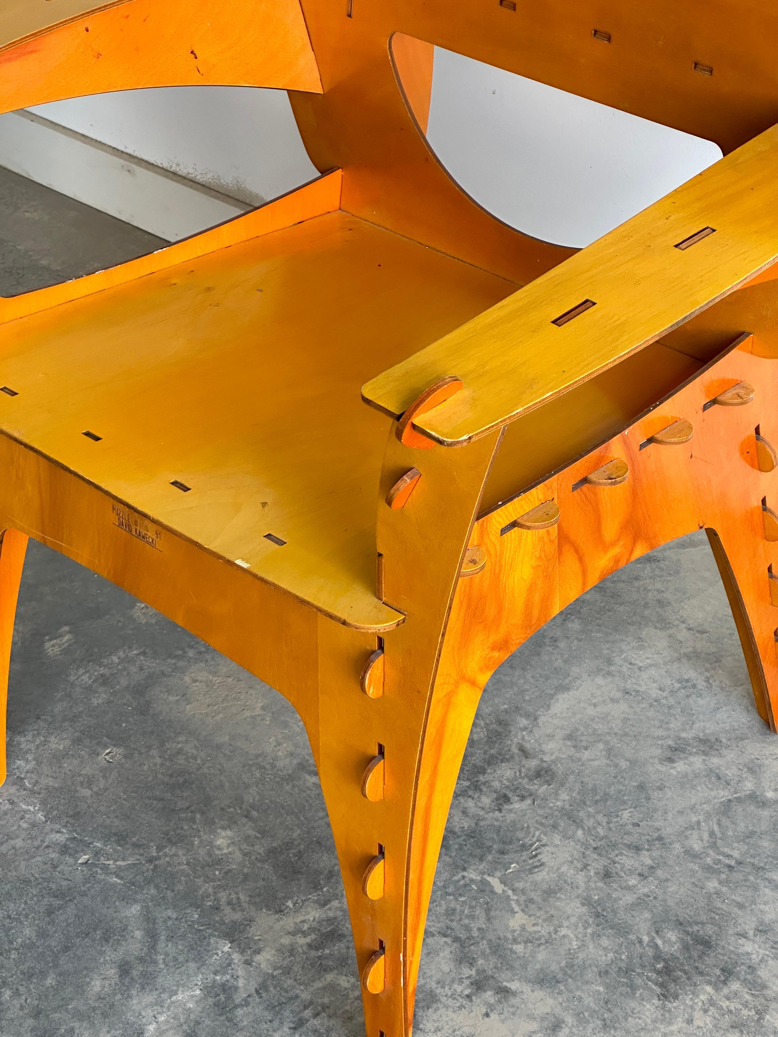 Skulpturaler Puzzle-Stuhl aus Sperrholz von David Kawecki im Angebot 3