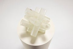 Skulpturale Poliarte Vase aus Pulegoso Murano Glas, Italien 1970er