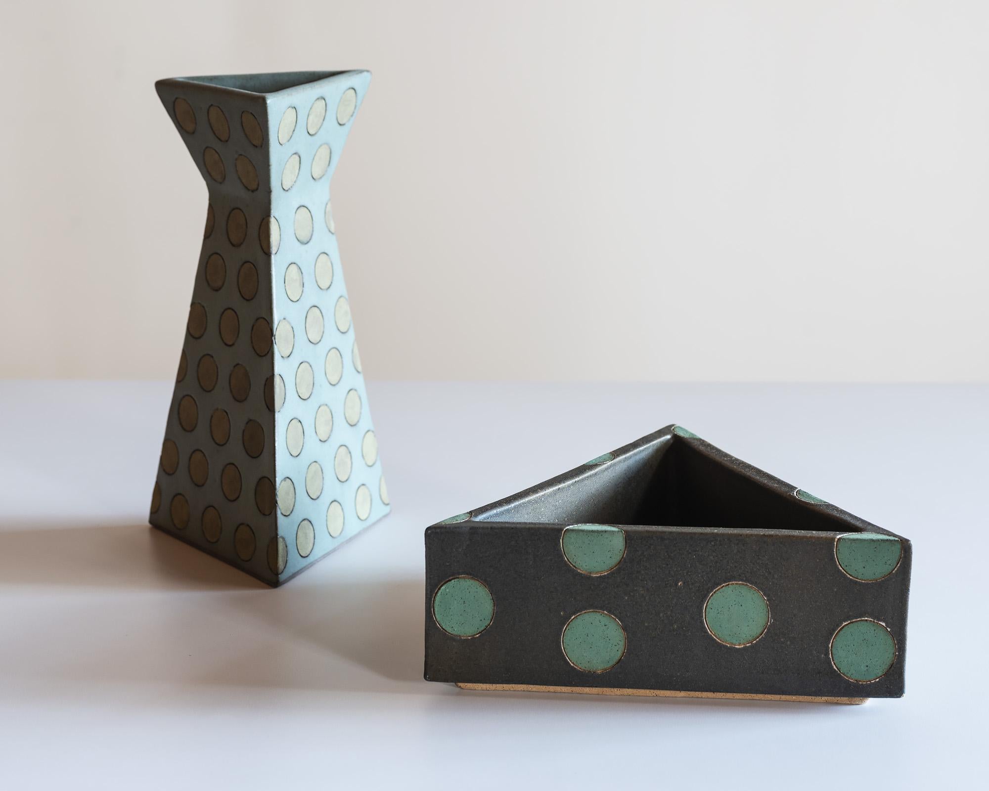 Glazed Sculptural Polka Dot Vase by Matthew Ward, New Mexico 2019 For Sale