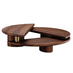Sculptural Post-Modern Kotor Center Table Walnut Wood by Mavo Atelier Handmade