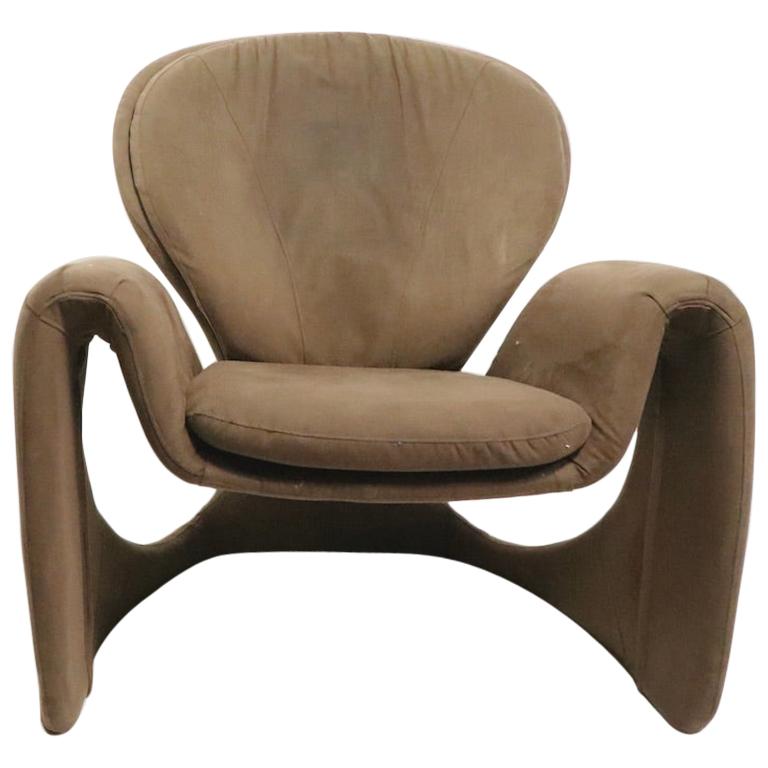 Sculptural Postmodern Lounge Chair after Paulin