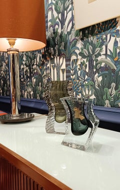 Alessandro Mandruzzato Murano Glass Vases, Hand-Blown, Italy, 1970s