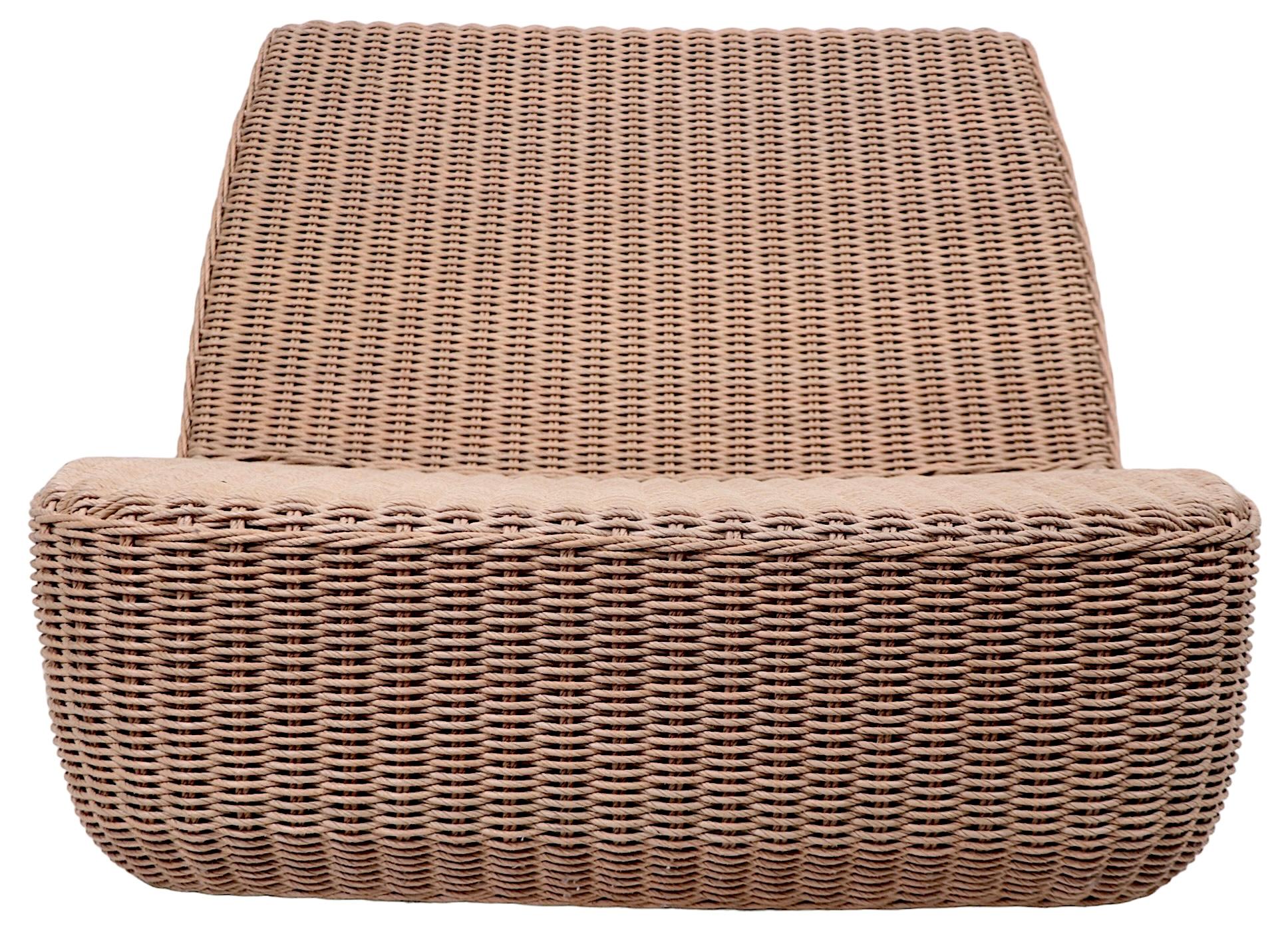 Sculptural Post Modern Omada  Wicker Lounge Chair by Mark Gabbertas for Gloster For Sale 3