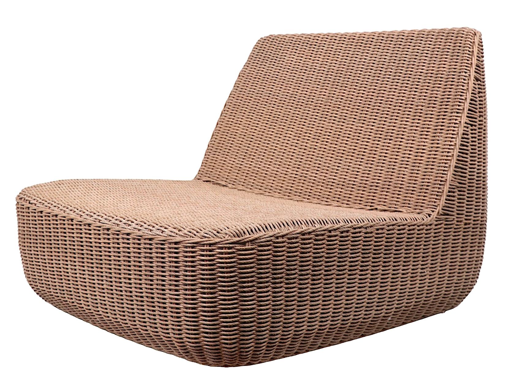 Sculptural Post Modern Omada  Wicker Lounge Chair by Mark Gabbertas for Gloster For Sale 4