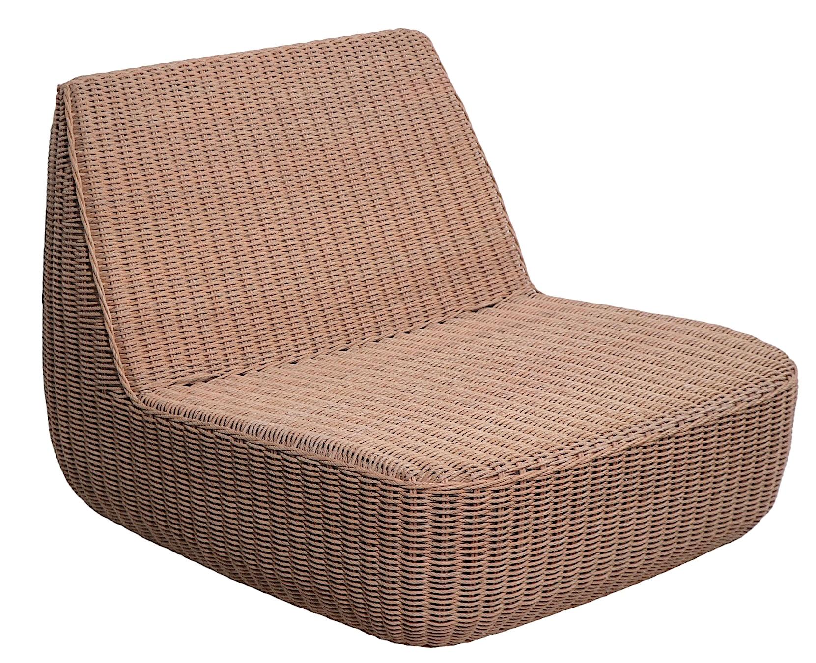 Sculptural Post Modern Omada  Wicker Lounge Chair by Mark Gabbertas for Gloster For Sale 5
