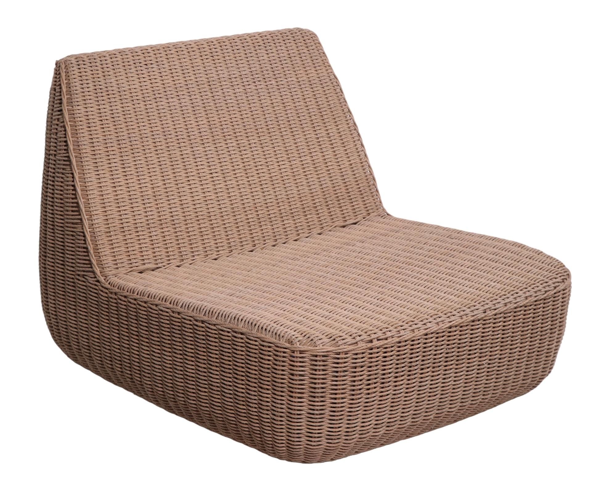 Sculptural Post Modern Omada  Wicker Lounge Chair by Mark Gabbertas for Gloster For Sale 9