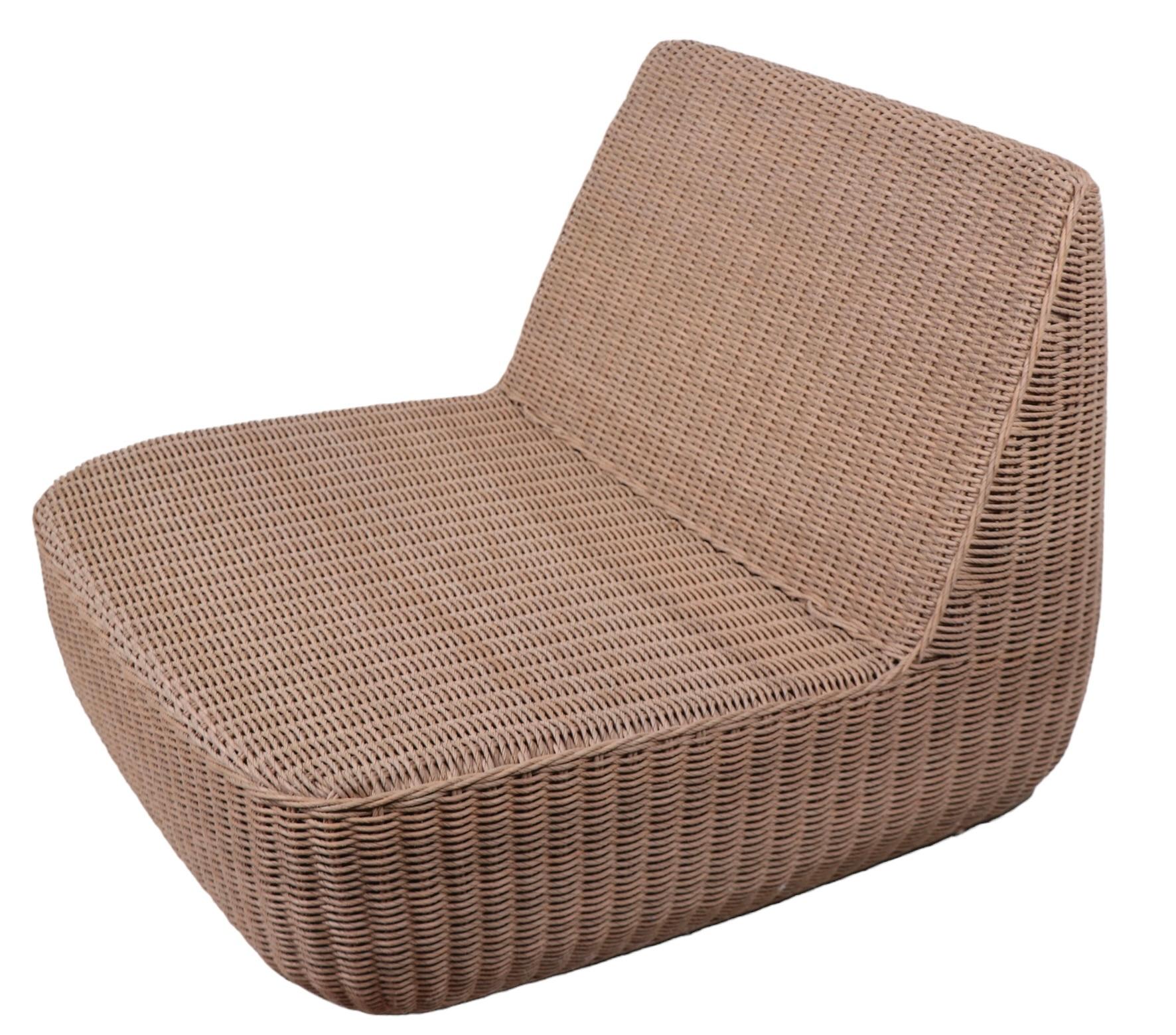 Sculptural Post Modern Omada  Wicker Lounge Chair by Mark Gabbertas for Gloster For Sale 10