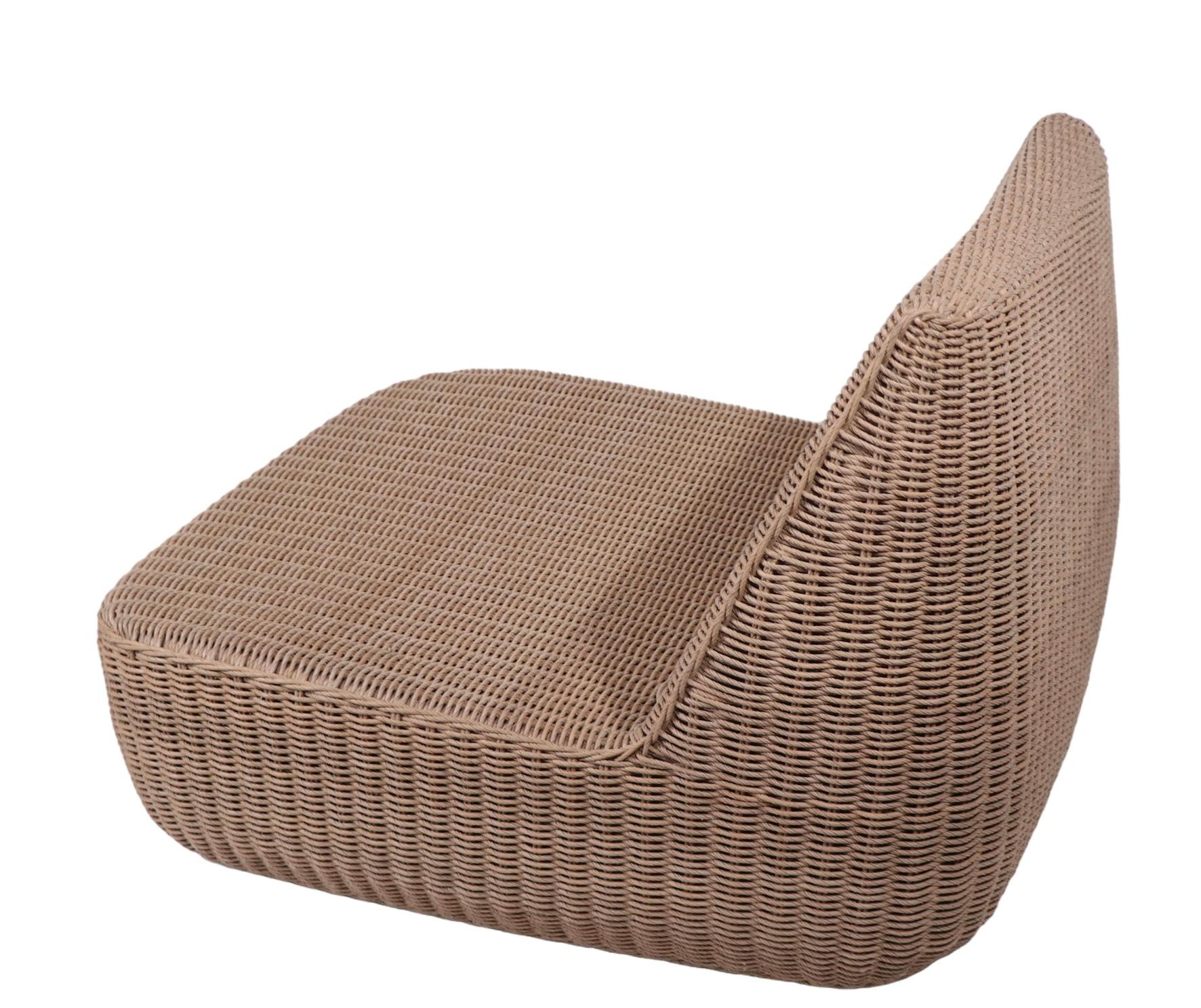 Sculptural Post Modern Omada  Wicker Lounge Chair by Mark Gabbertas for Gloster For Sale 11