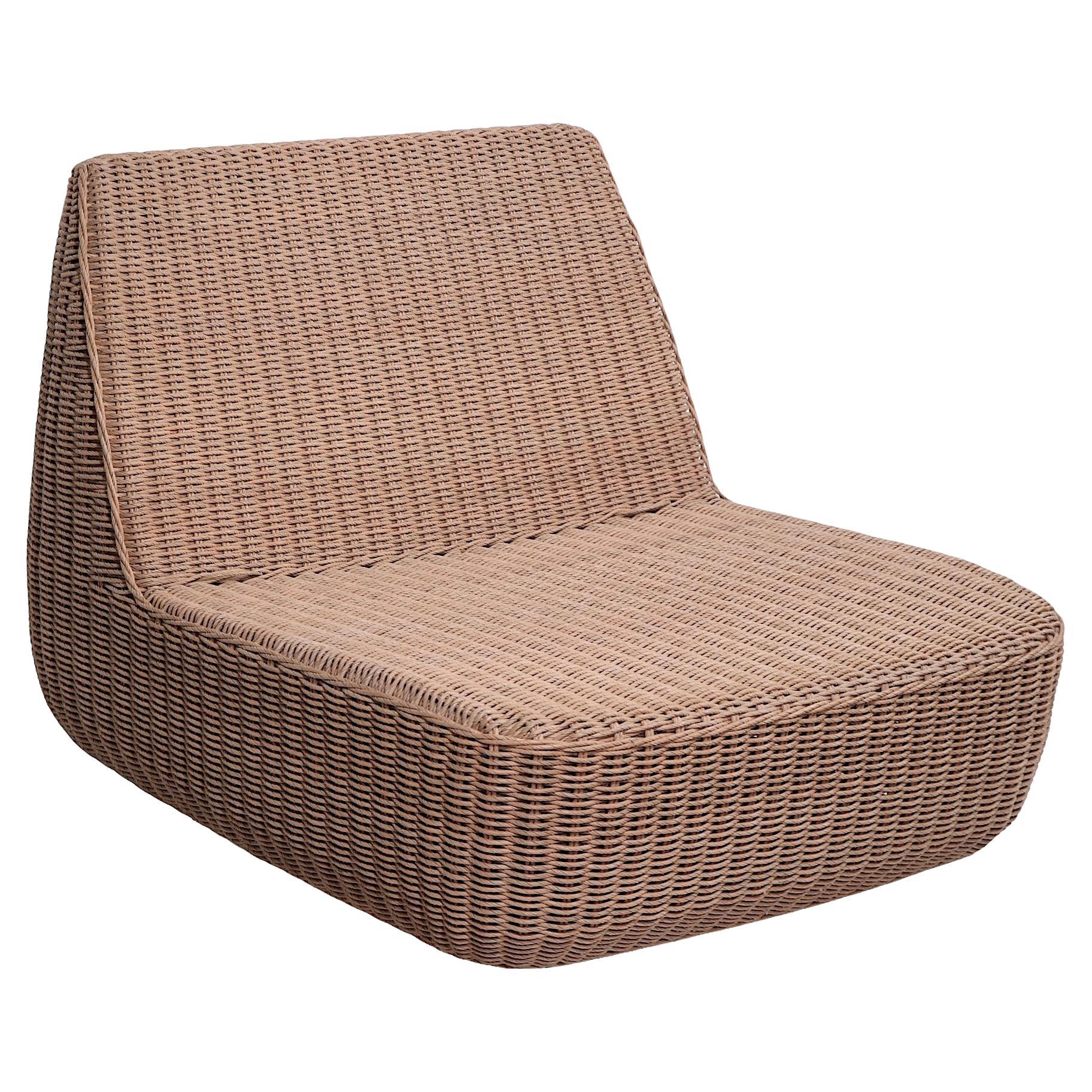 Sculptural Post Modern Omada  Wicker Lounge Chair by Mark Gabbertas for Gloster For Sale