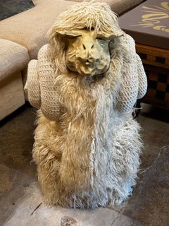 Panchina scultorea postmoderna a forma di ariete di Edna Cataldo, CIRCA gli anni 2000