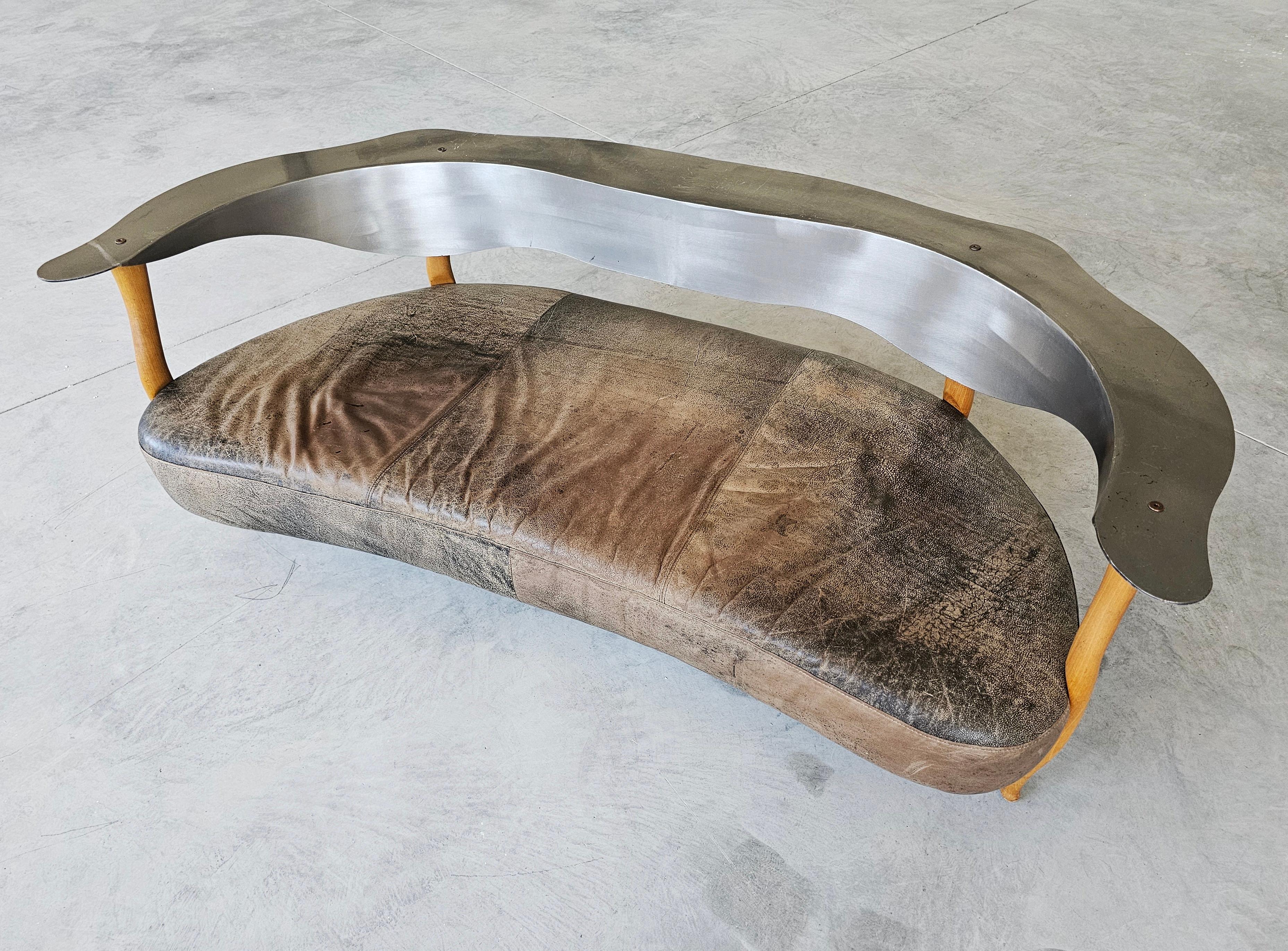 Sculptural Postmodern 3-Seater Sofa "Fantasy Island" designed by Kurt Bayer