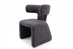 Sculptural Postmodern Black Blur Dining Chair Euforia