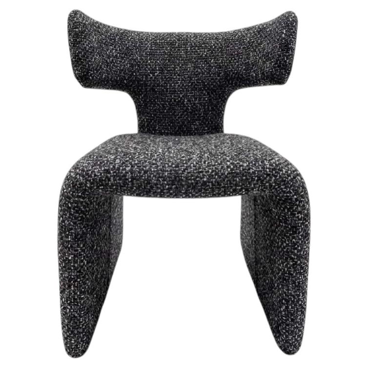 Sculptural Postmodern Black Blur Dining Chair Euforia For Sale