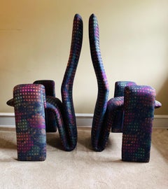 Post-Modern Sculptural Chairs - designed by Steve Leonard for Brayton, A Pair