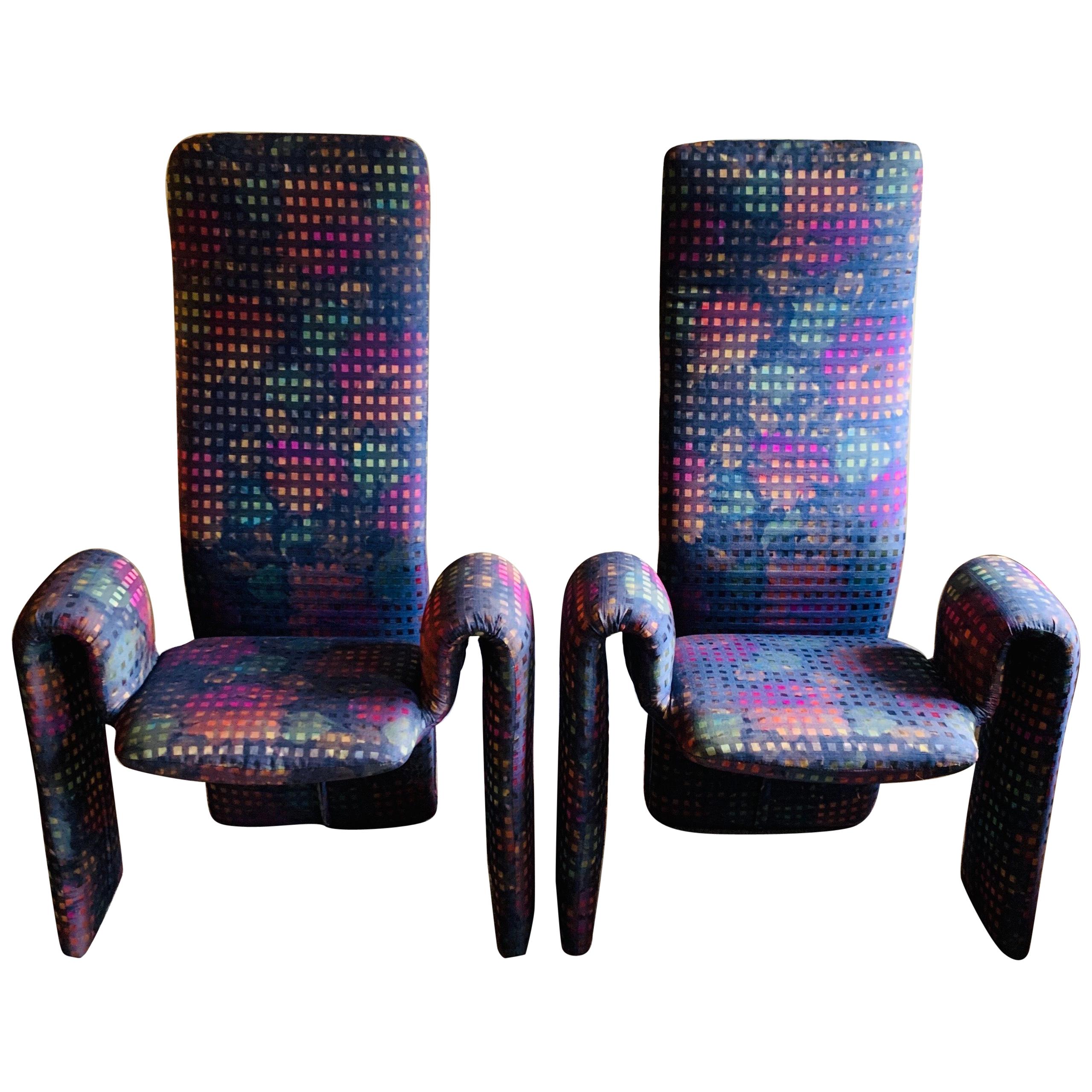 Post-Modern Sculptural Chairs - designed by Steve Leonard for Brayton, A Pair