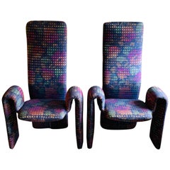 Chaises sculpturales post-modernes - designées par Steve Leonard pour Brayton:: une paire
