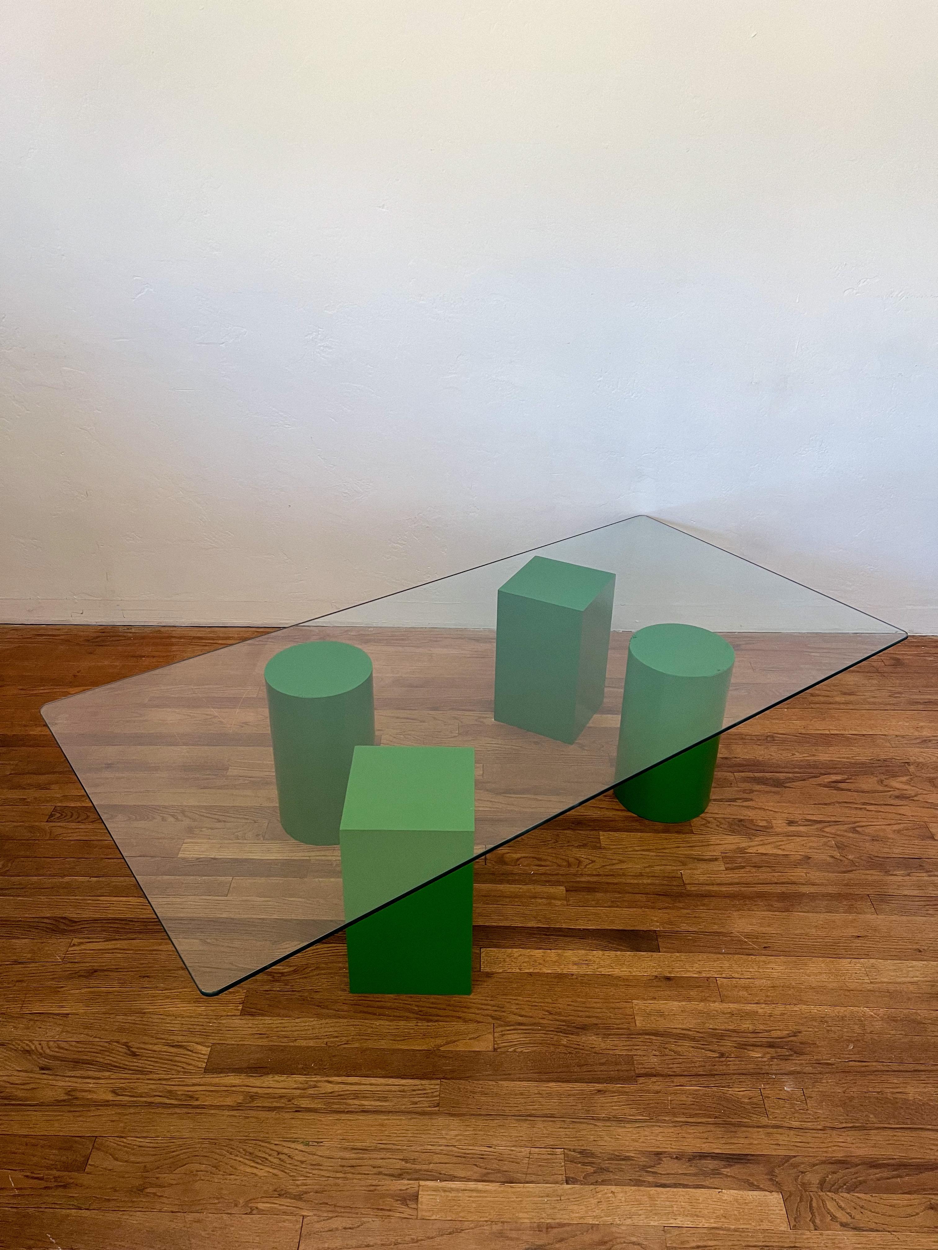 Sculptural Postmodern Coffee Table in the Style of Lella & Massimo Vignelli In Good Condition In La Mesa, CA